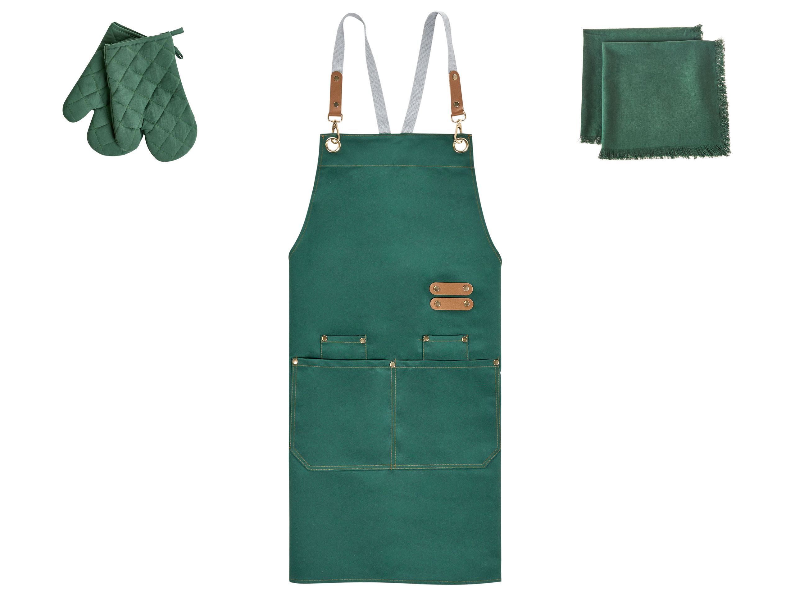 LOCKMERE Kitchen Textiles Set - Green - Gemini Interiors