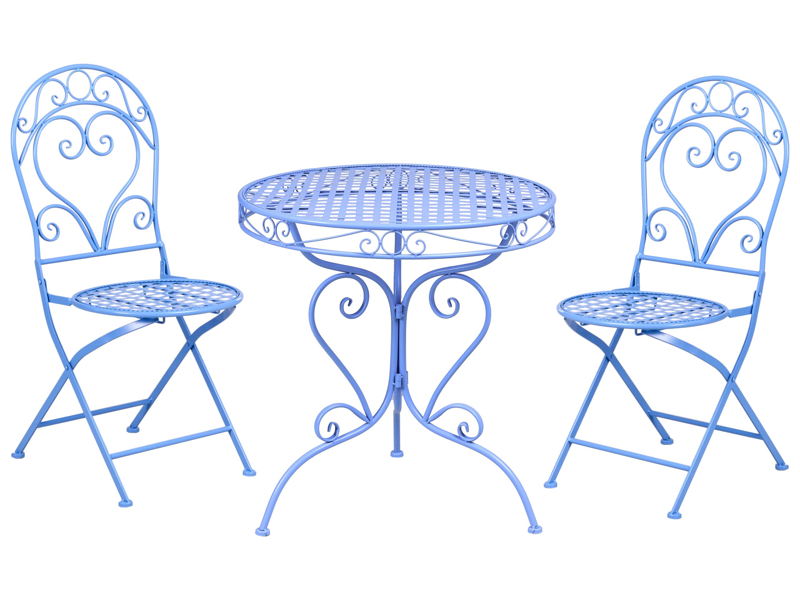 VEYRO Garden Bistro Set - Blue - Gemini Interiors