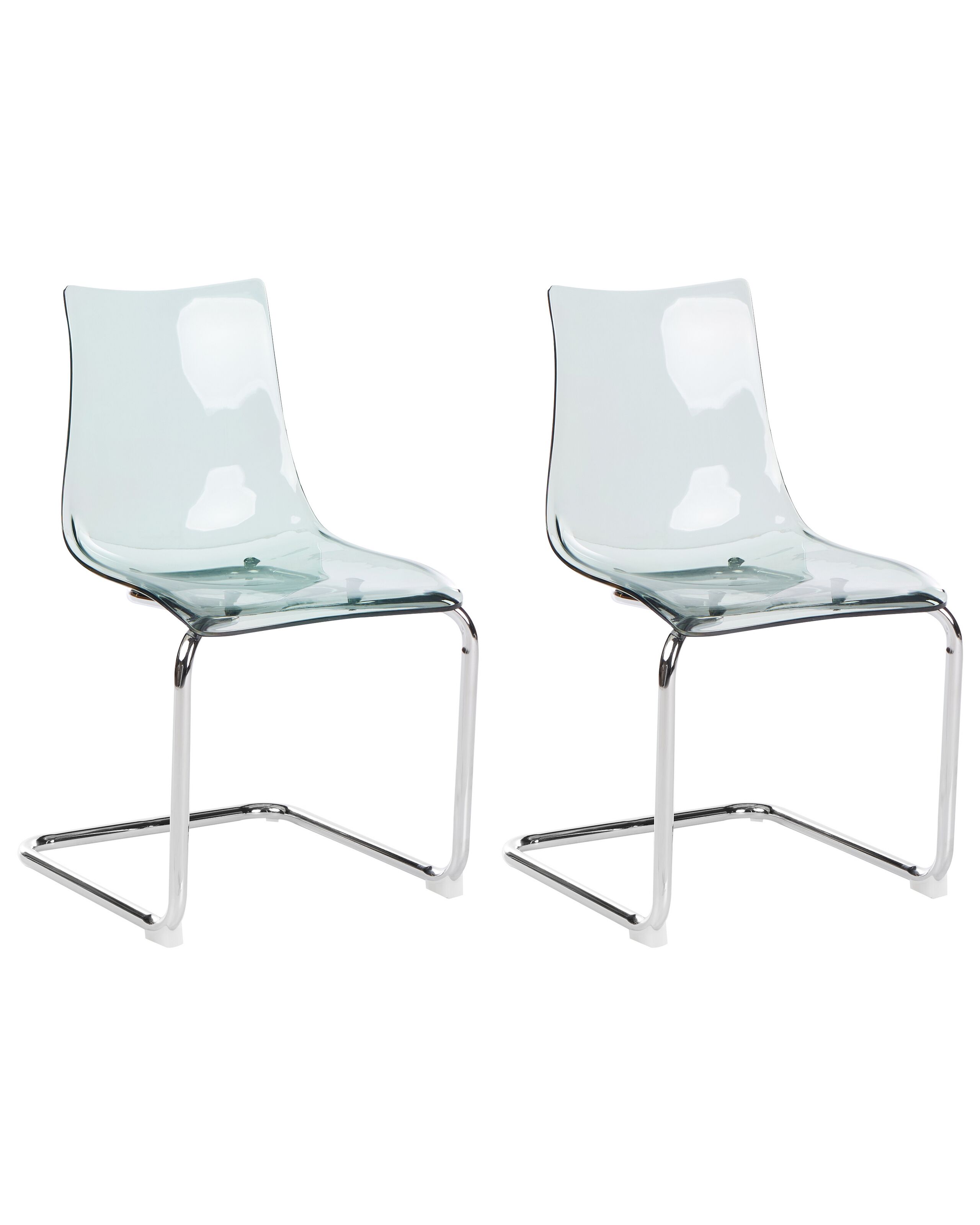 Set of 2 Dining Chairs MARSHALL Transparent - Gemini Interiors