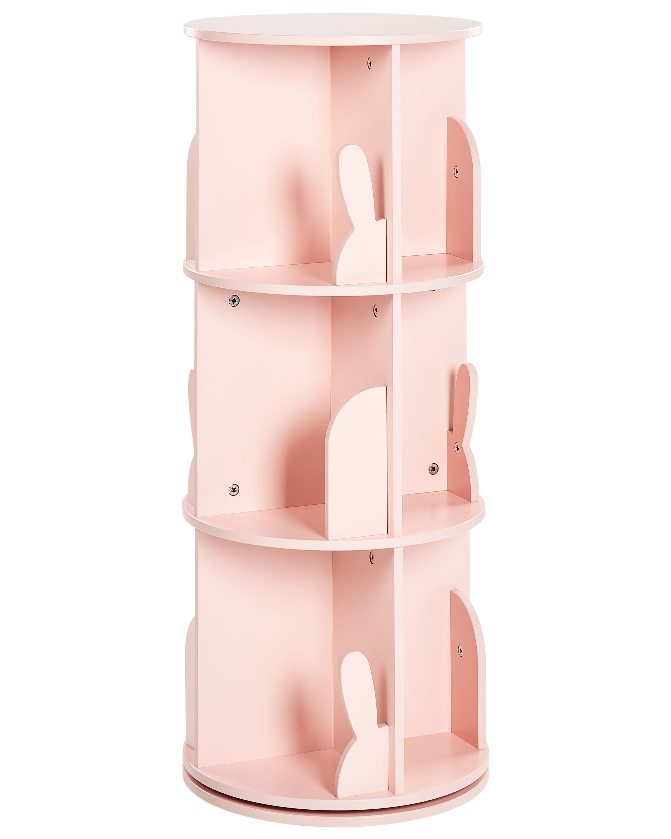 Rotating Bookshelf CANEY Engineered Wood 94 cm Pastel Pink - Gemini Interiors