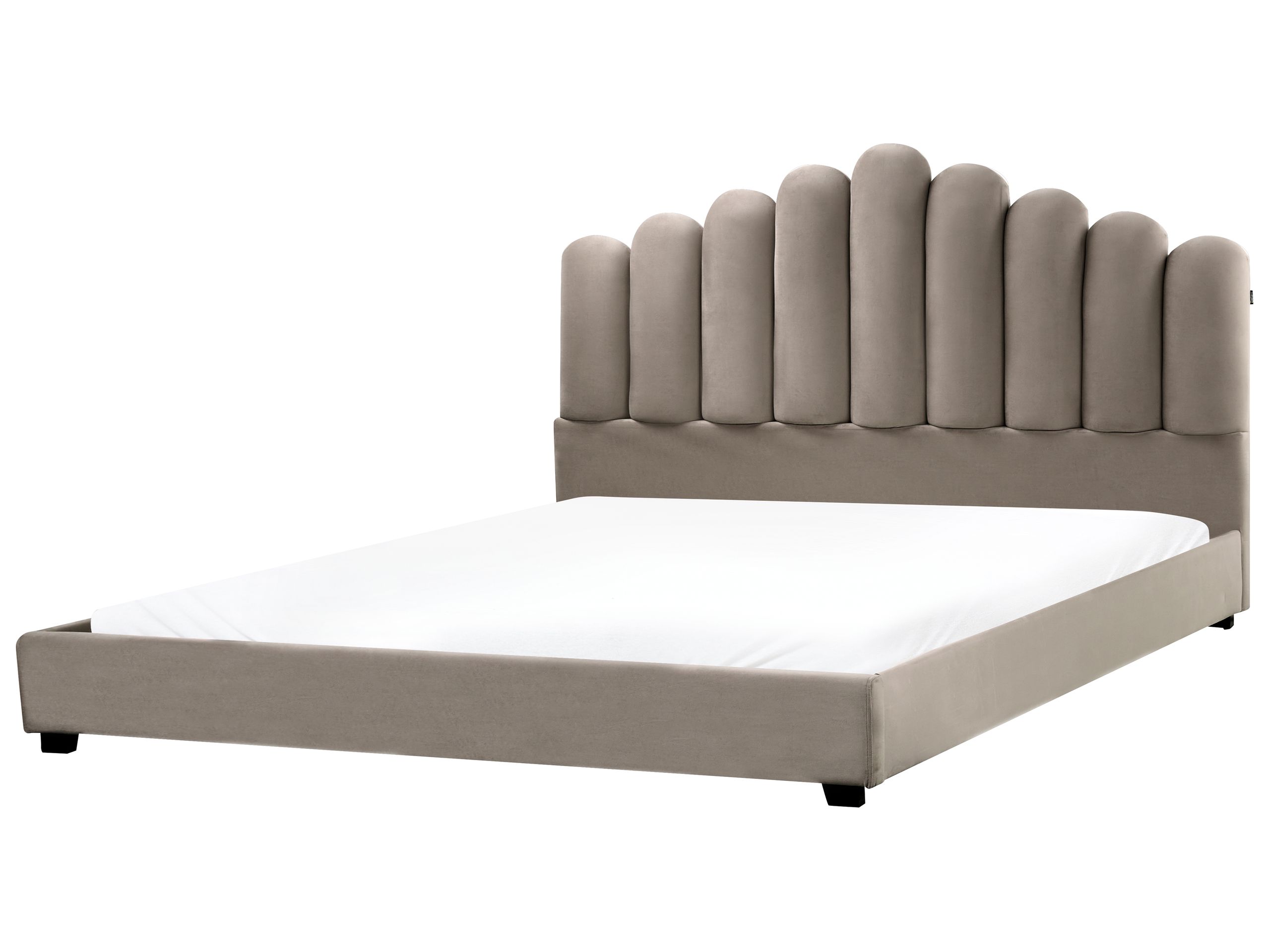 CINVENNES Waterbed Velvet 180 x 200 cm (EU Super King) Taupe - Gemini Interiors