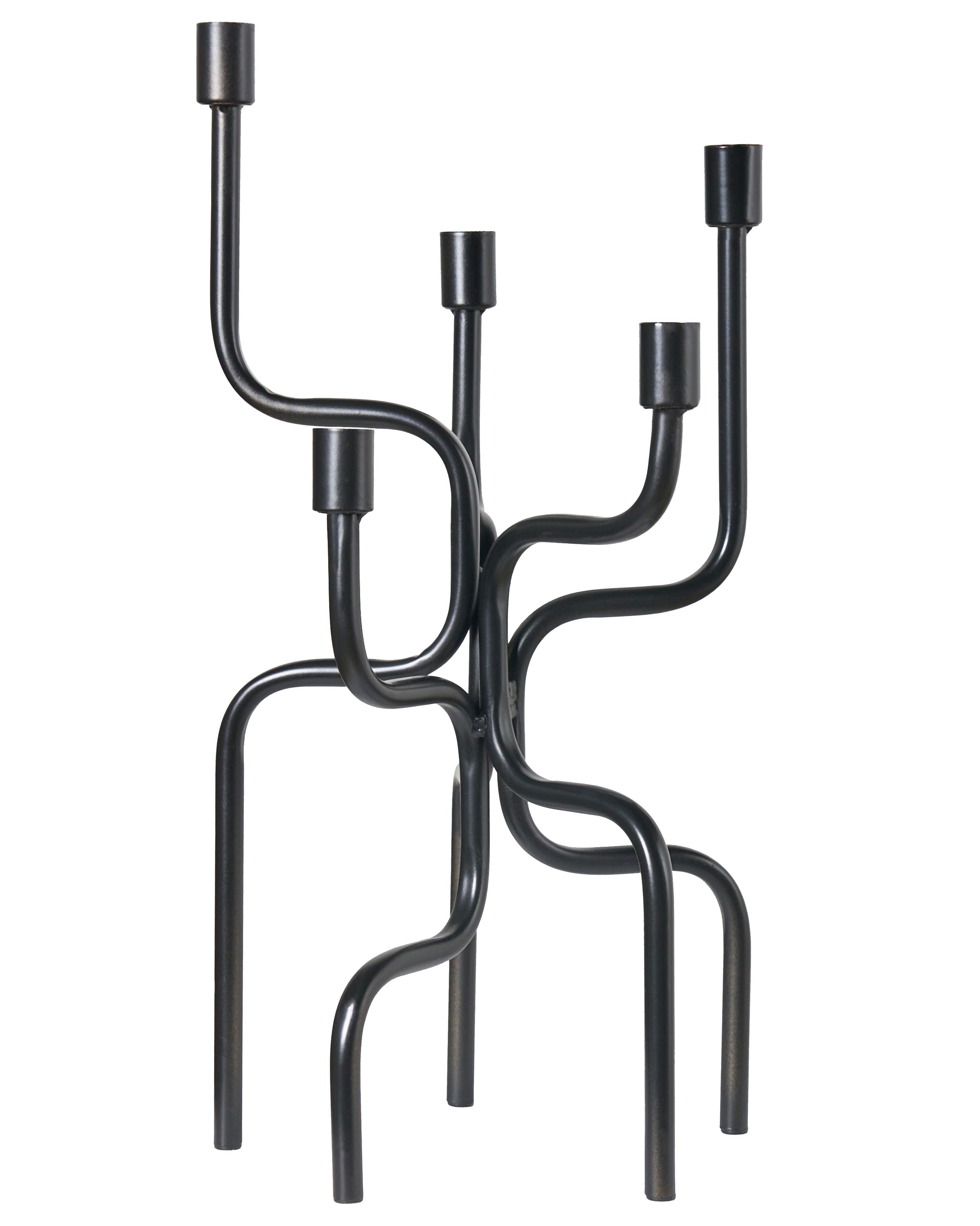 TORRPELA Candle Holder Metal 50 cm Black - Gemini Interiors
