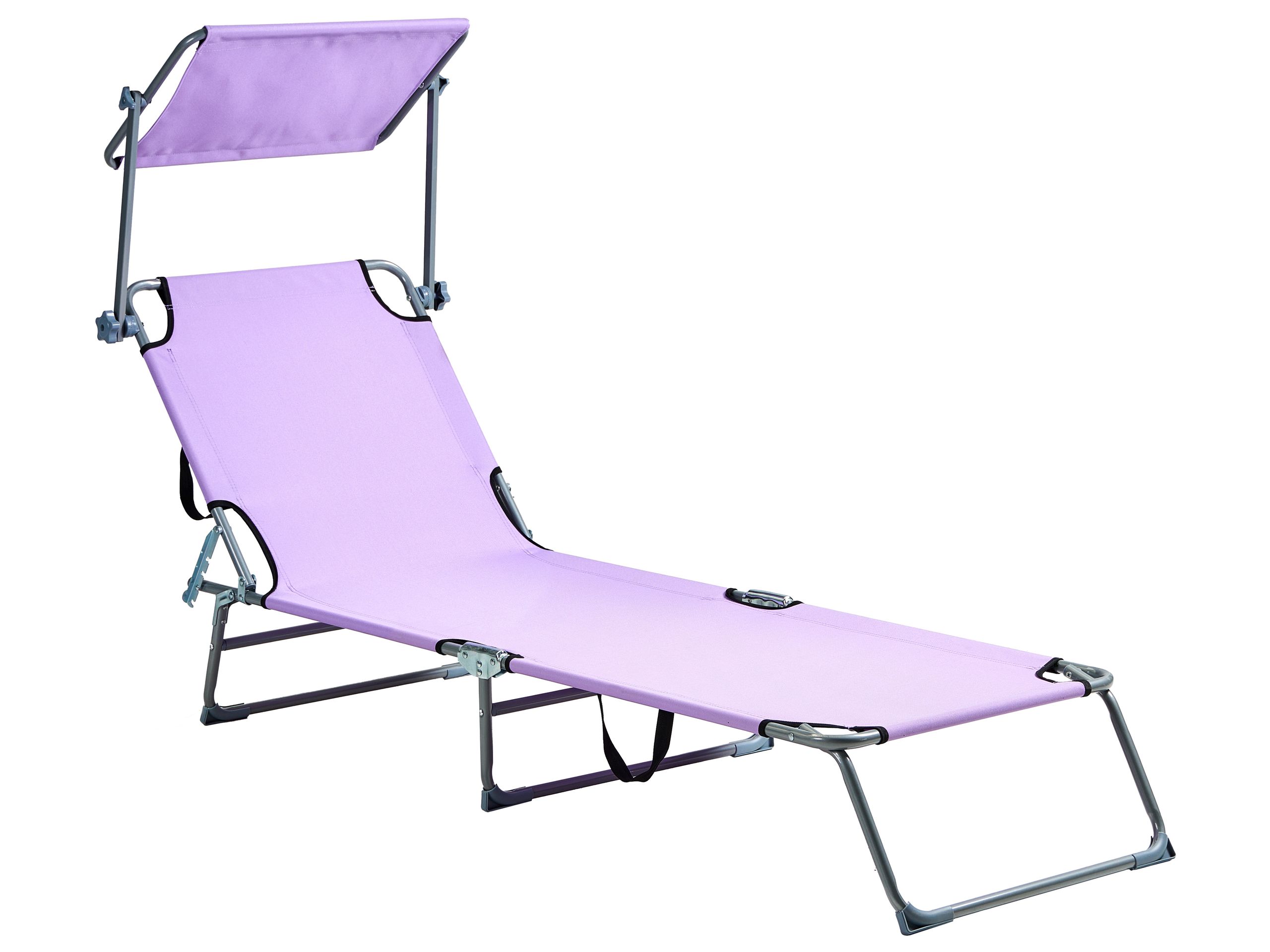 MEATHWELL Metal Reclining Sun Lounger - Violet - Gemini Interiors