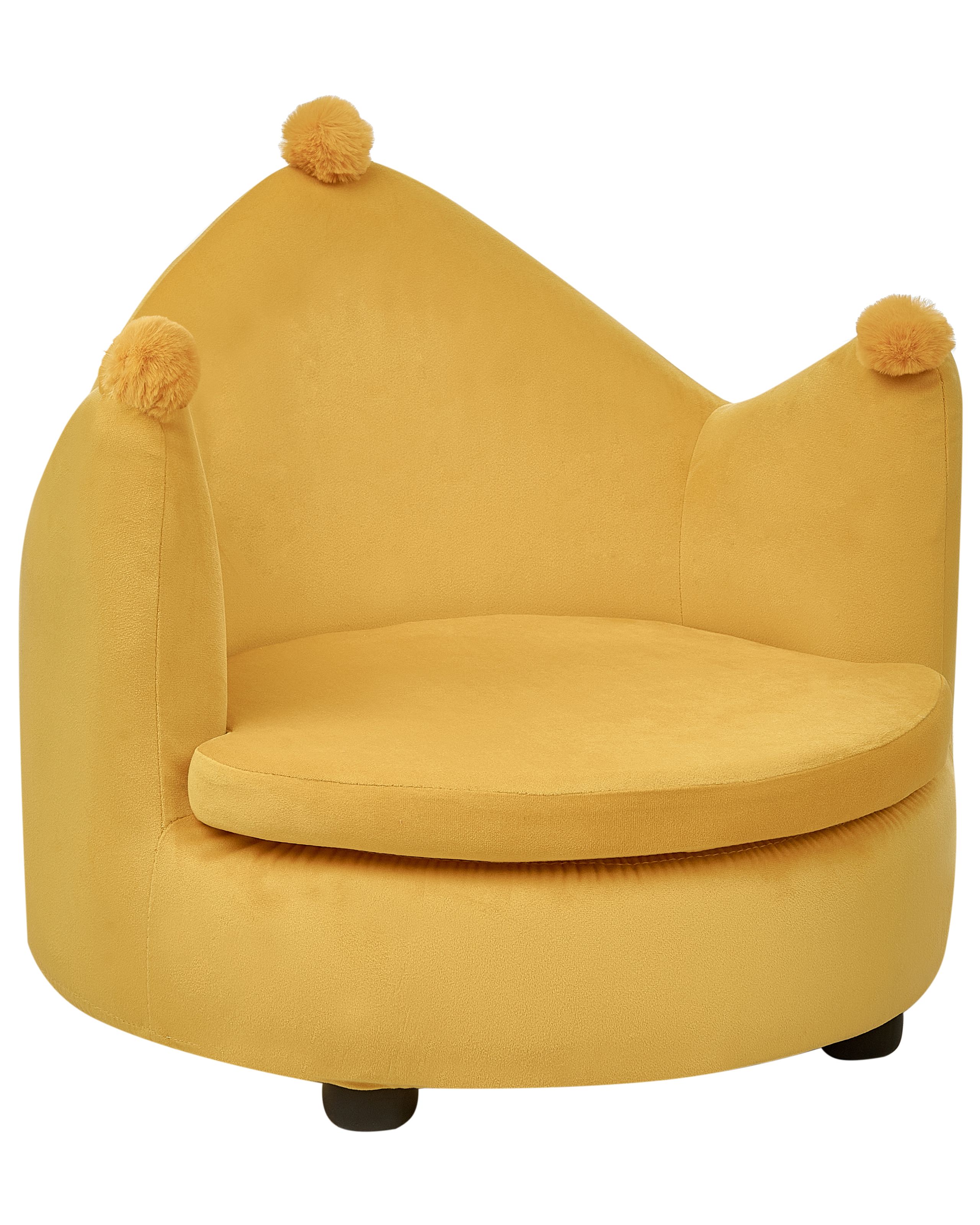 Kids Chair VEGA Velvet Yellow - Gemini Interiors