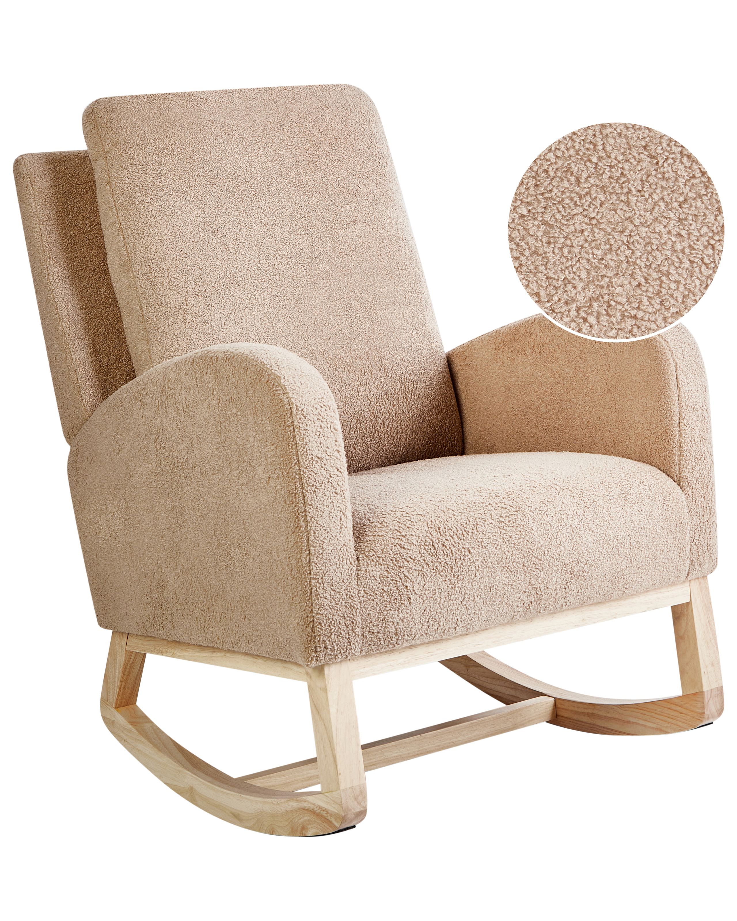 Rocking Chair ALSTA Boucle Beige - Gemini Interiors