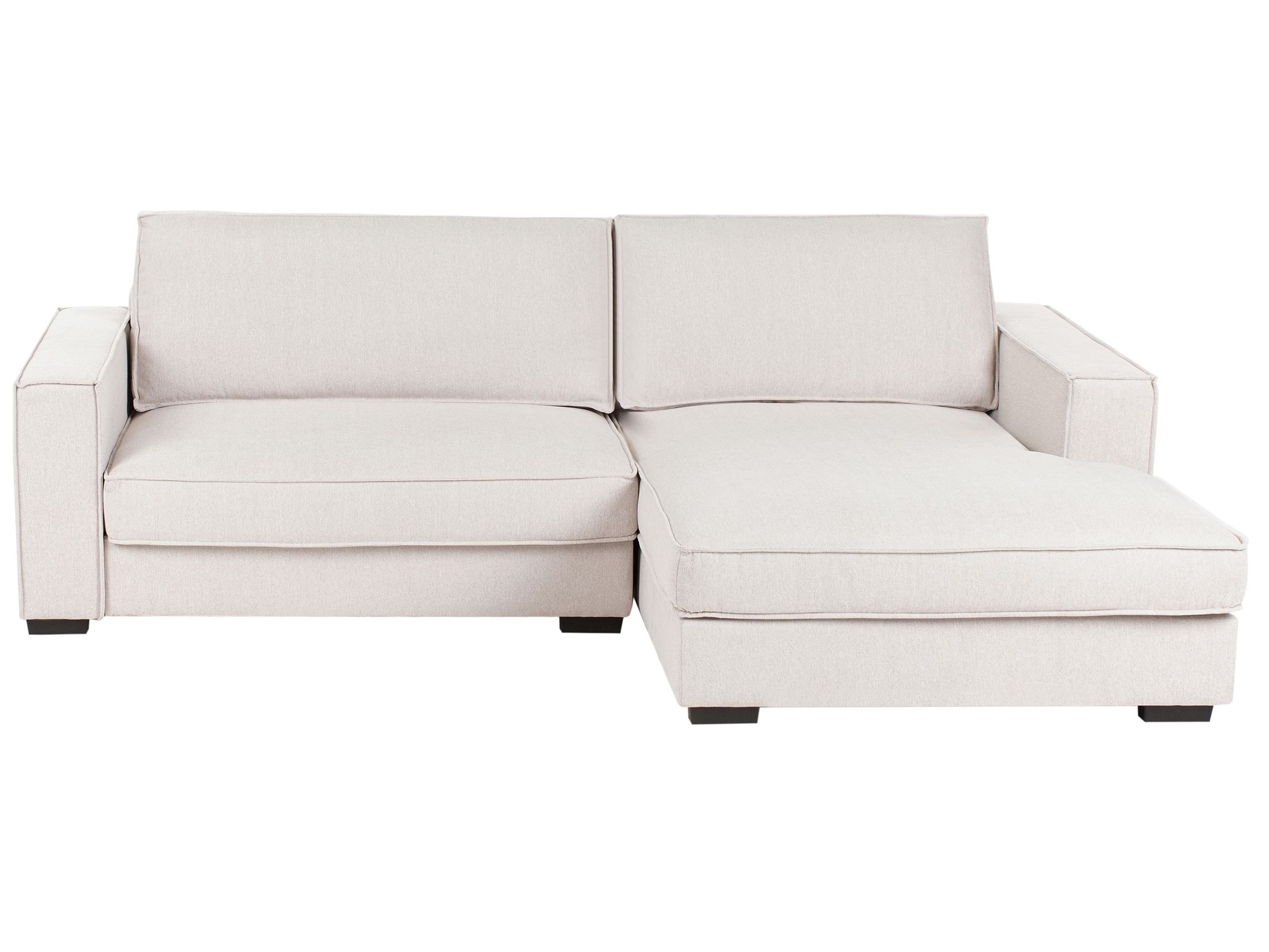 INVERLEIGH Fabric 2 Seater L Shaped Corner Sofa - Light Beige, Right Hand Facing - Gemini Interiors