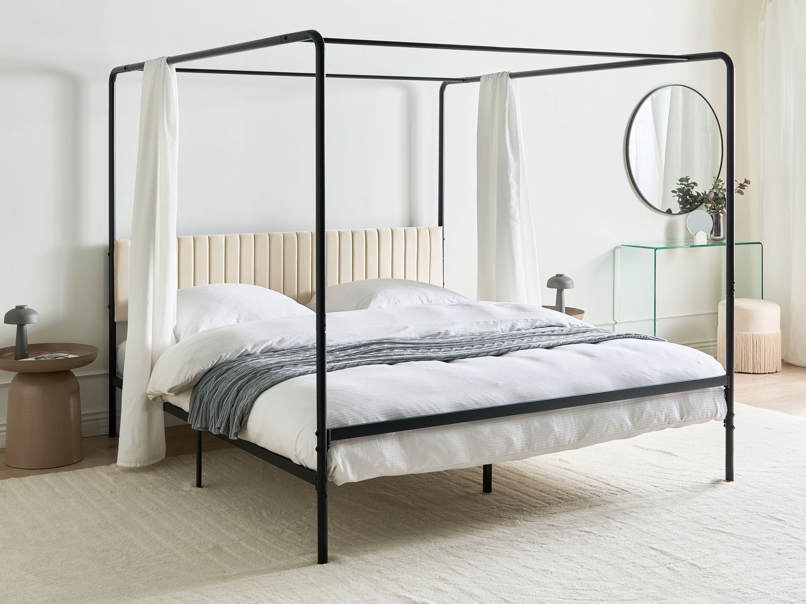 FEZEXI EU Super Kingsize Metal Bedframe - Black - Gemini Interiors