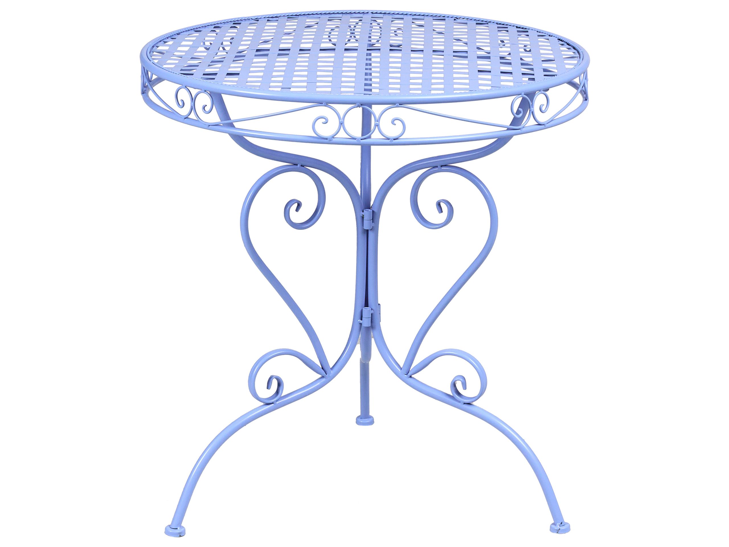 VEYRO Metal Bistro Table - Blue - Gemini Interiors