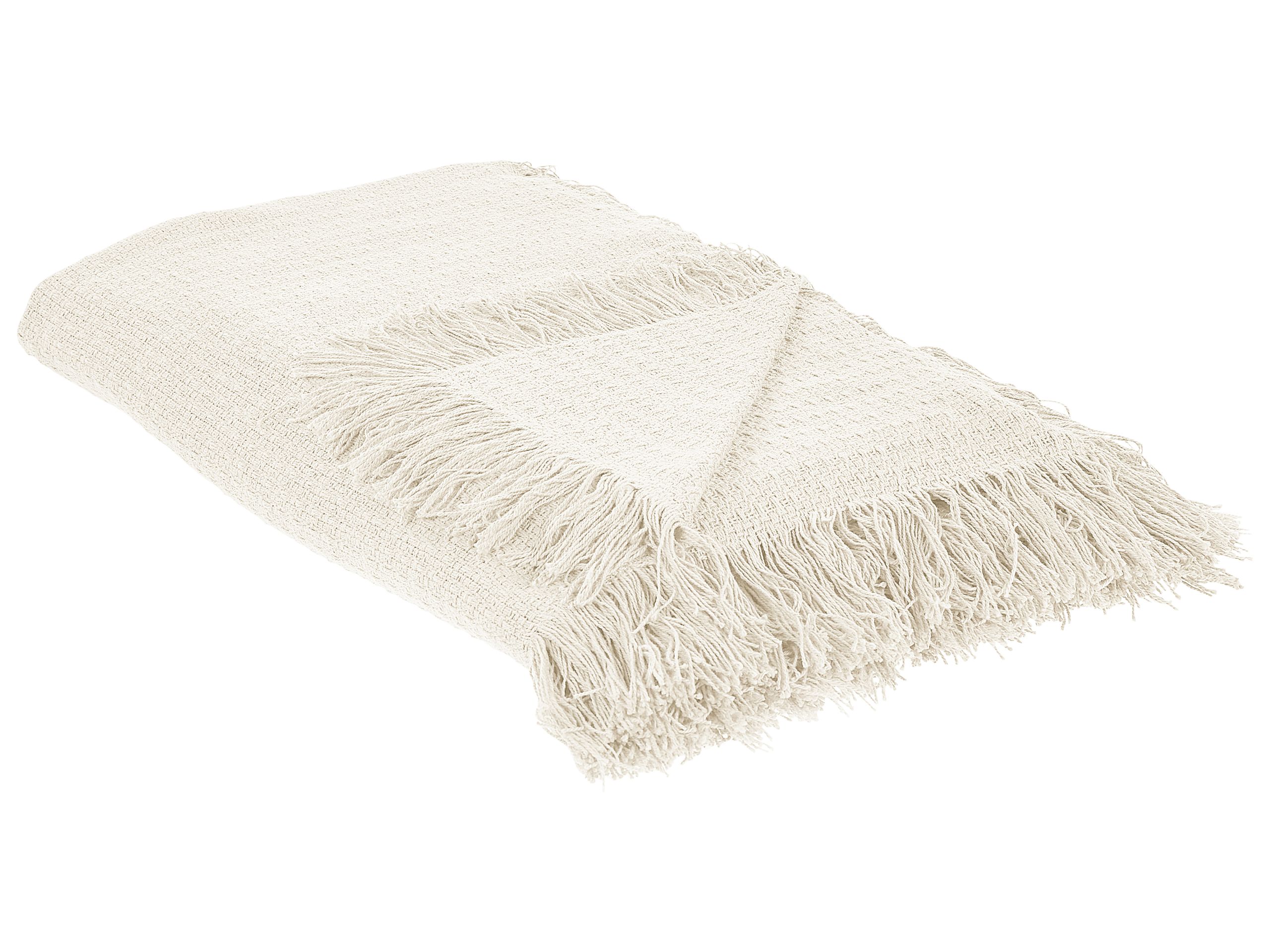 Bedspread YERBENT Cotton 200 x 220 cm Off-White - Gemini Interiors