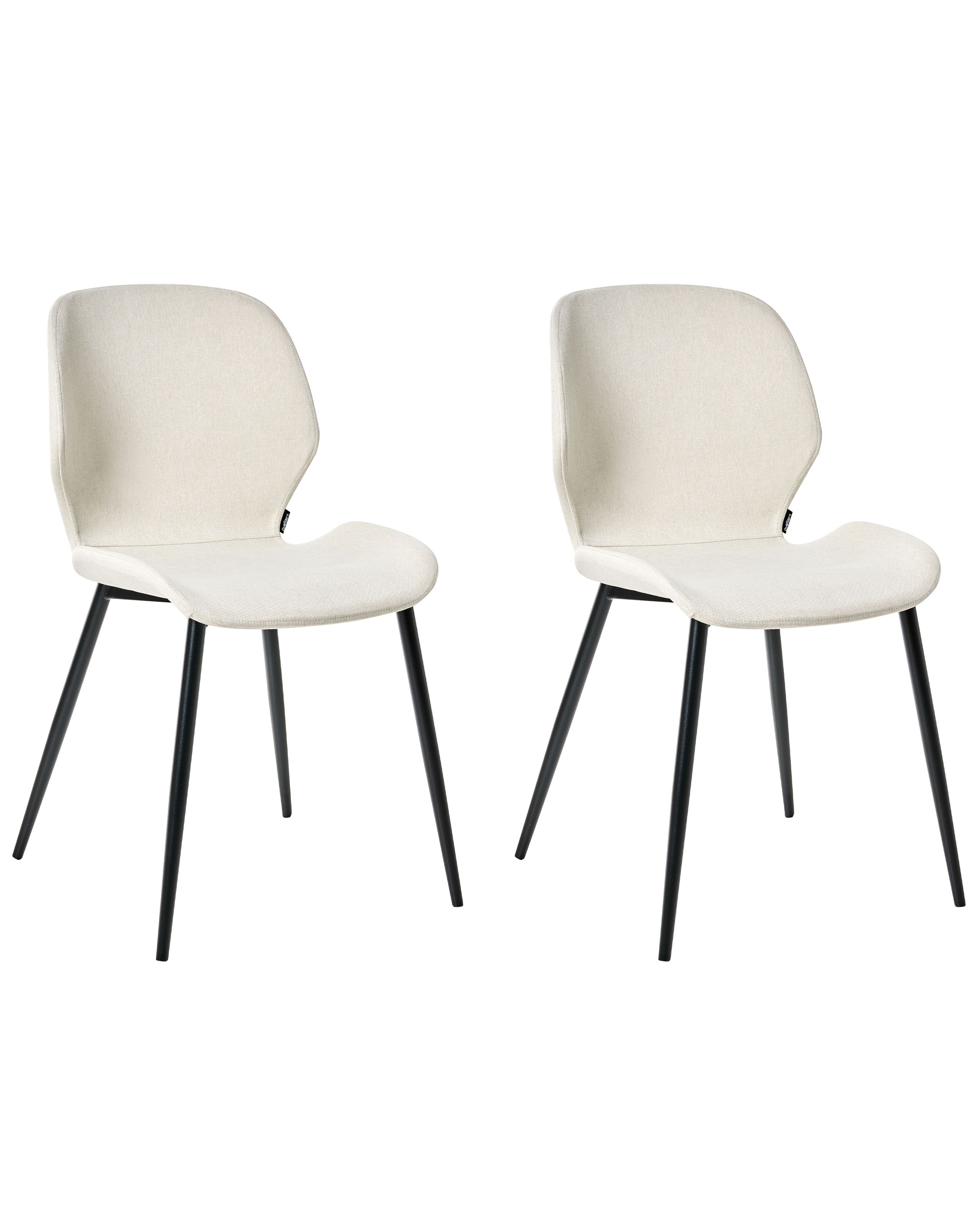 FROSTMERE Fabric Set of 2 Office Conference Chairs - Light Beige - Gemini Interiors