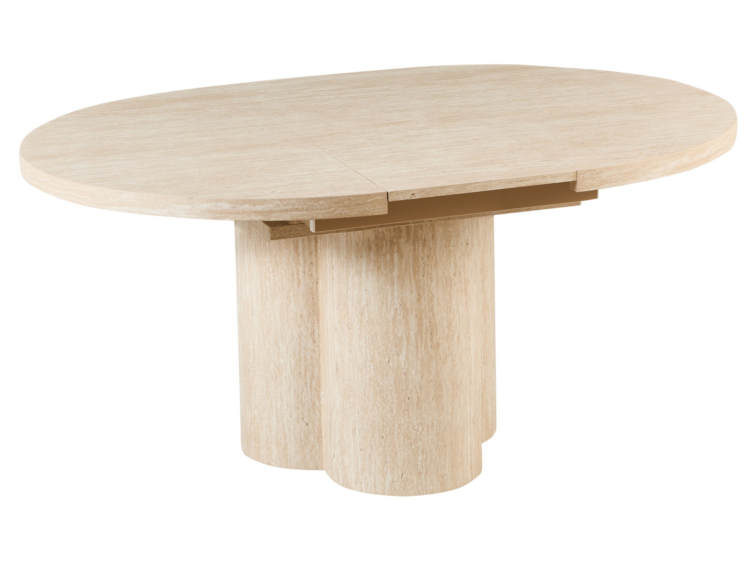 NEWMERE Extending Round Dining Table - Brown - Gemini Interiors