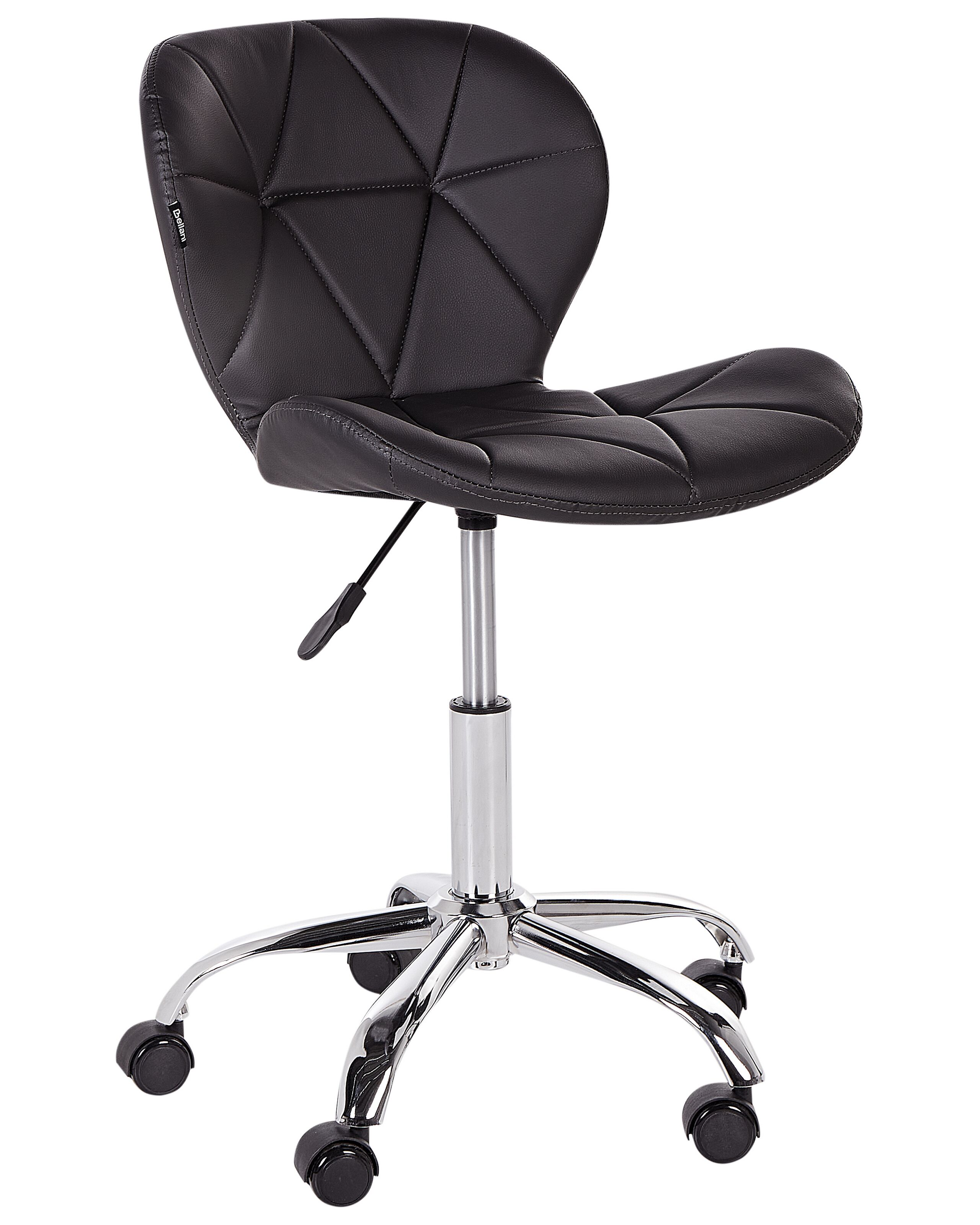 Faux Leather Desk Chair Black VALETTA - Gemini Interiors