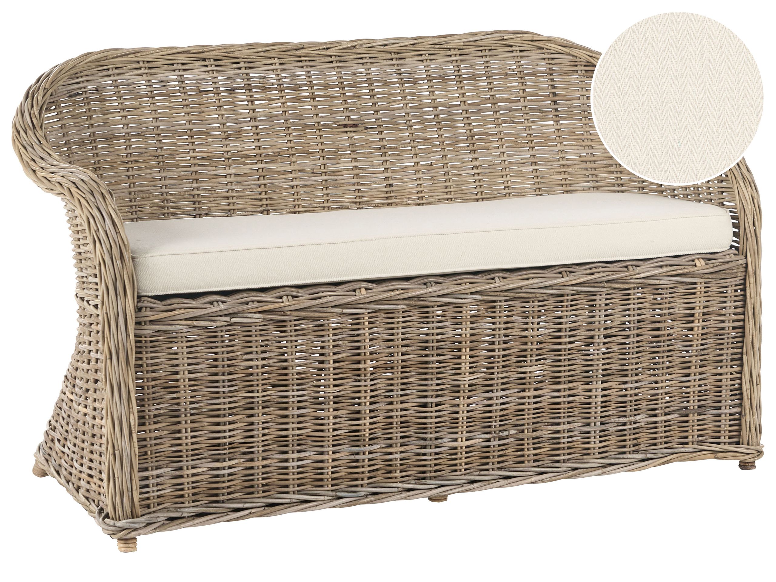 Garden Sofa 2 Seater SUSUA Rattan Natural - Gemini Interiors