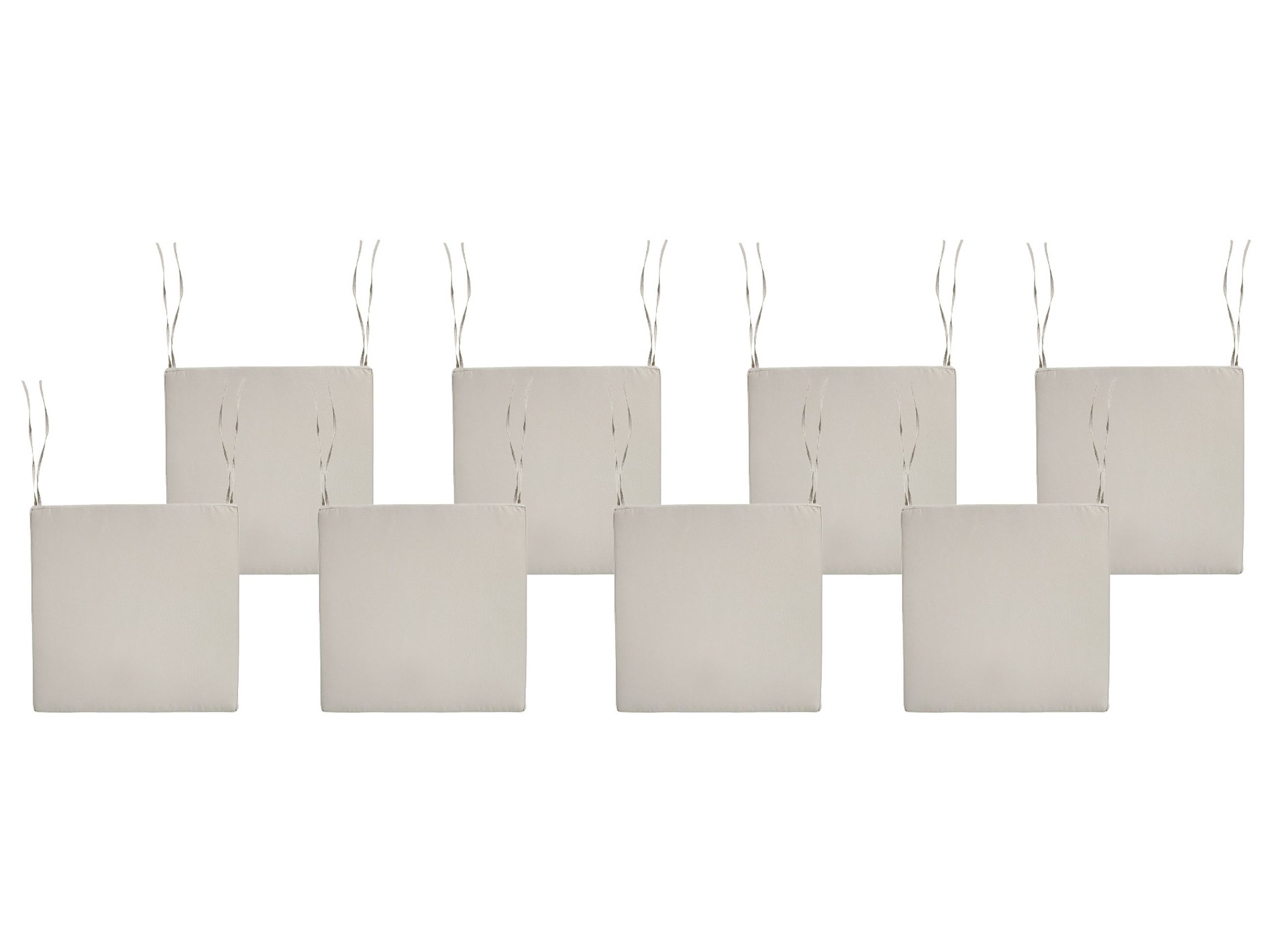 ARBOR Set of 8 Garden Chair Cushions - Taupe - Gemini Interiors