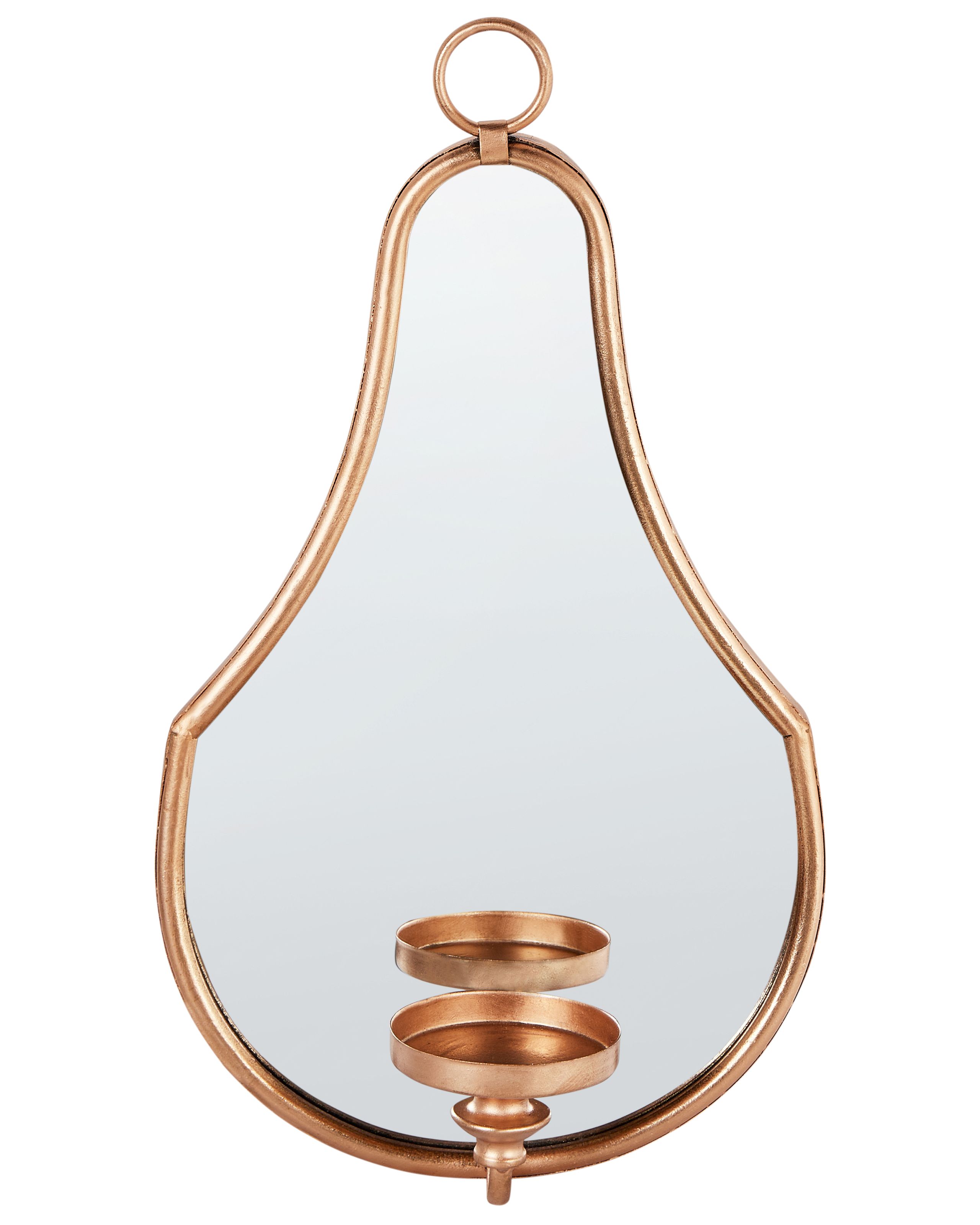 BAZARENS Wall Candle Holder Metal 45 cm Gold - Gemini Interiors