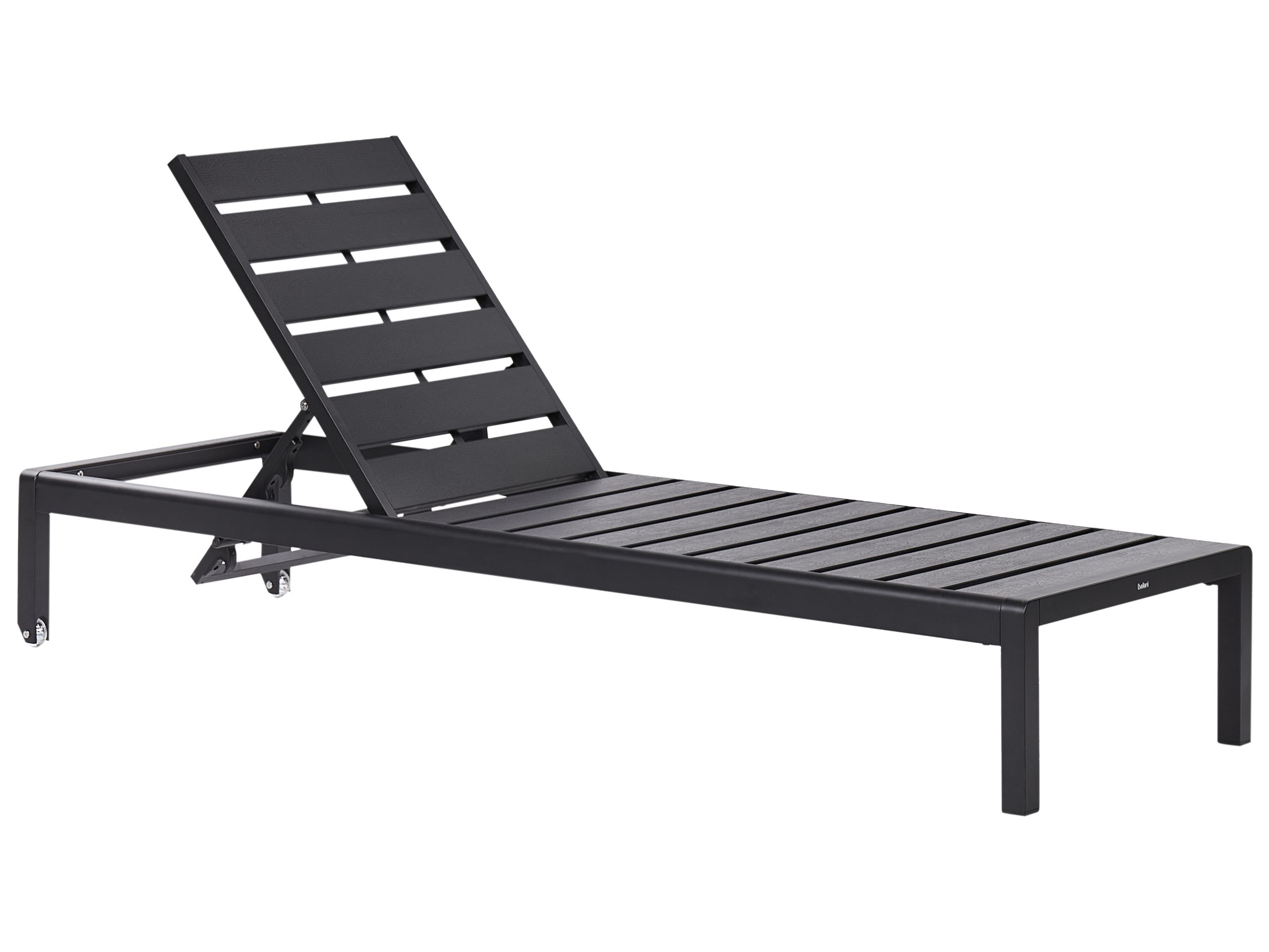 Aluminium Reclining Sun Lounger Black NARDO II - Gemini Interiors