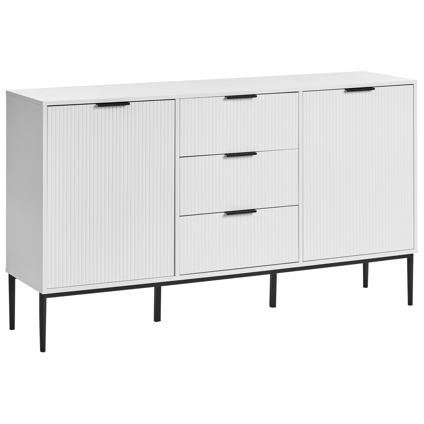 QUERELLE 2 Door Sideboard with 2 Cabinet - White - Gemini Interiors