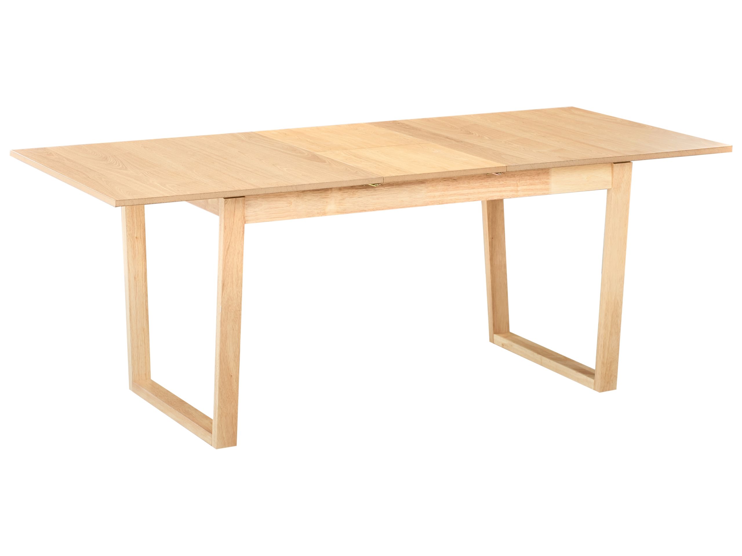 NEWWELLON Wooden Extending Rectangular Dining Table - Brown - Gemini Interiors