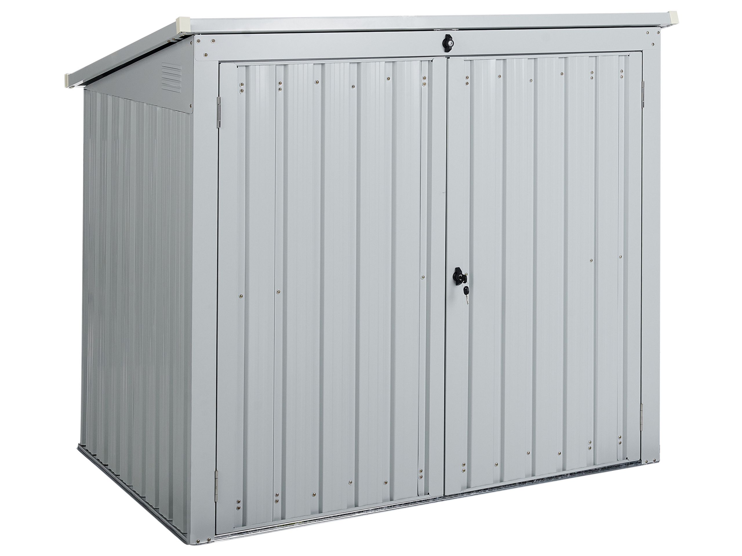 Garden Shed MOENA Metal 158 cm 96 cm White - Gemini Interiors