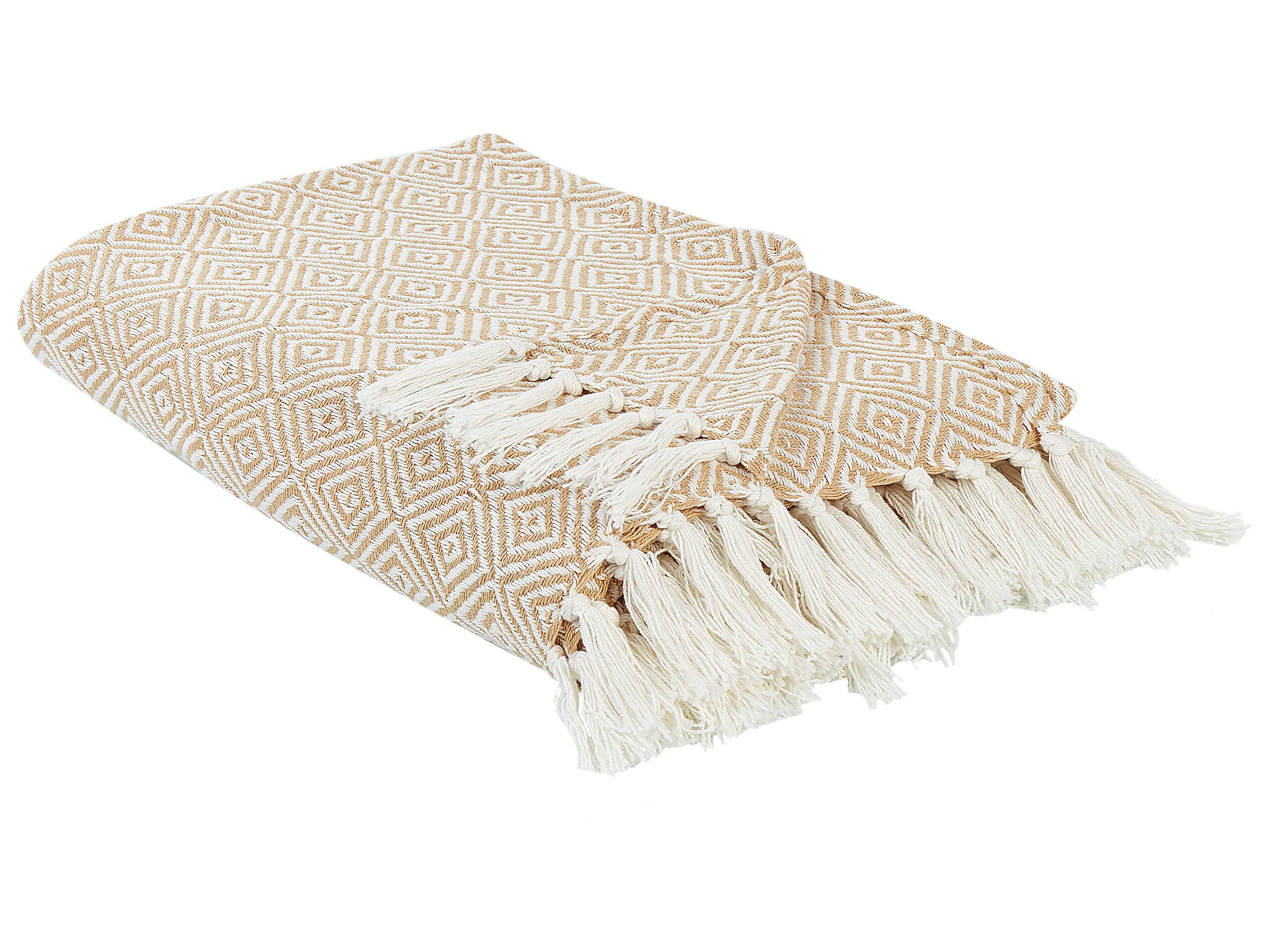 Bedspread TOUTLI Cotton 200 x 220 cm Beige - Gemini Interiors