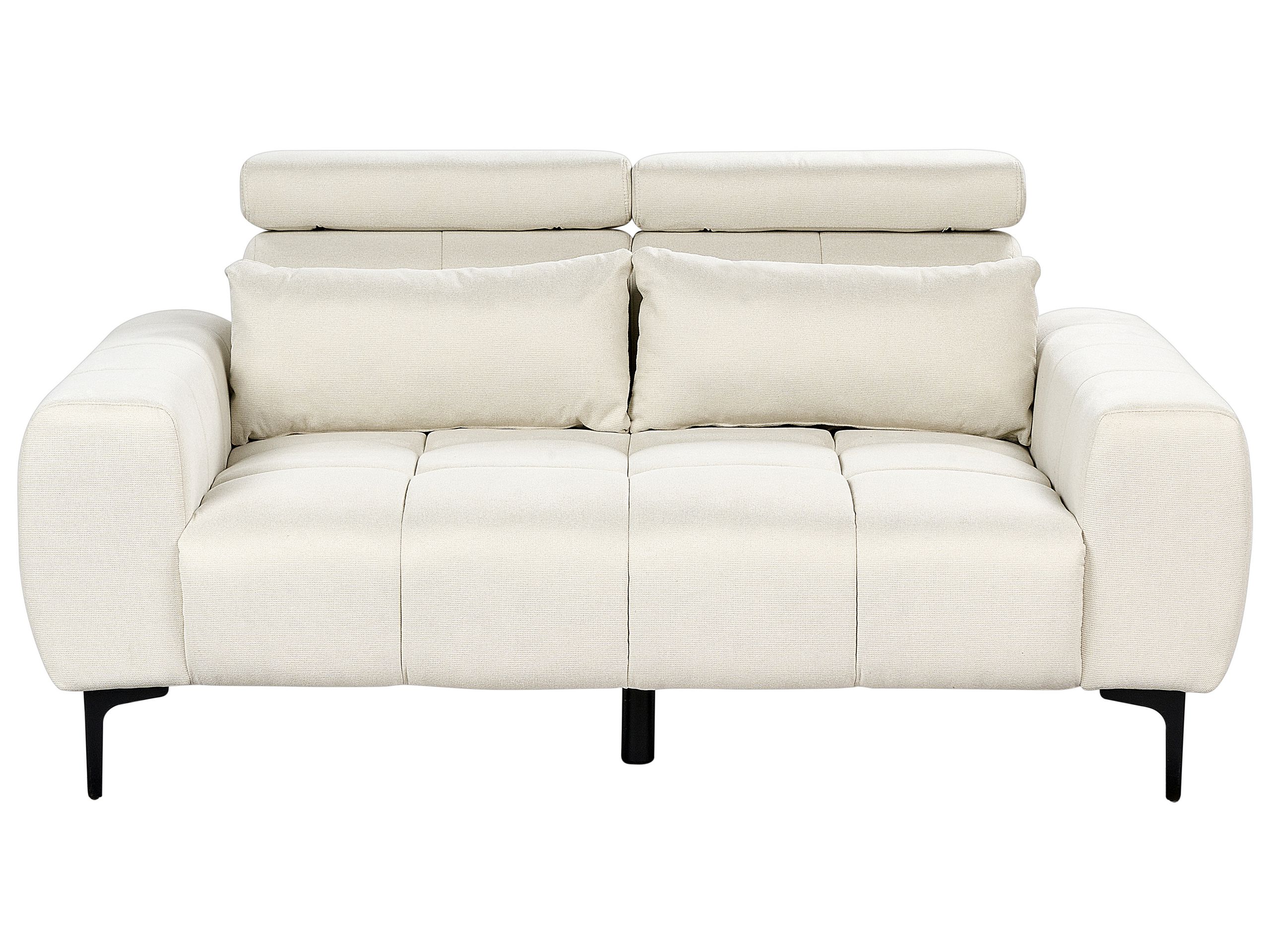 2 Seater Fabric Sofa Cream VEGAMO - Gemini Interiors