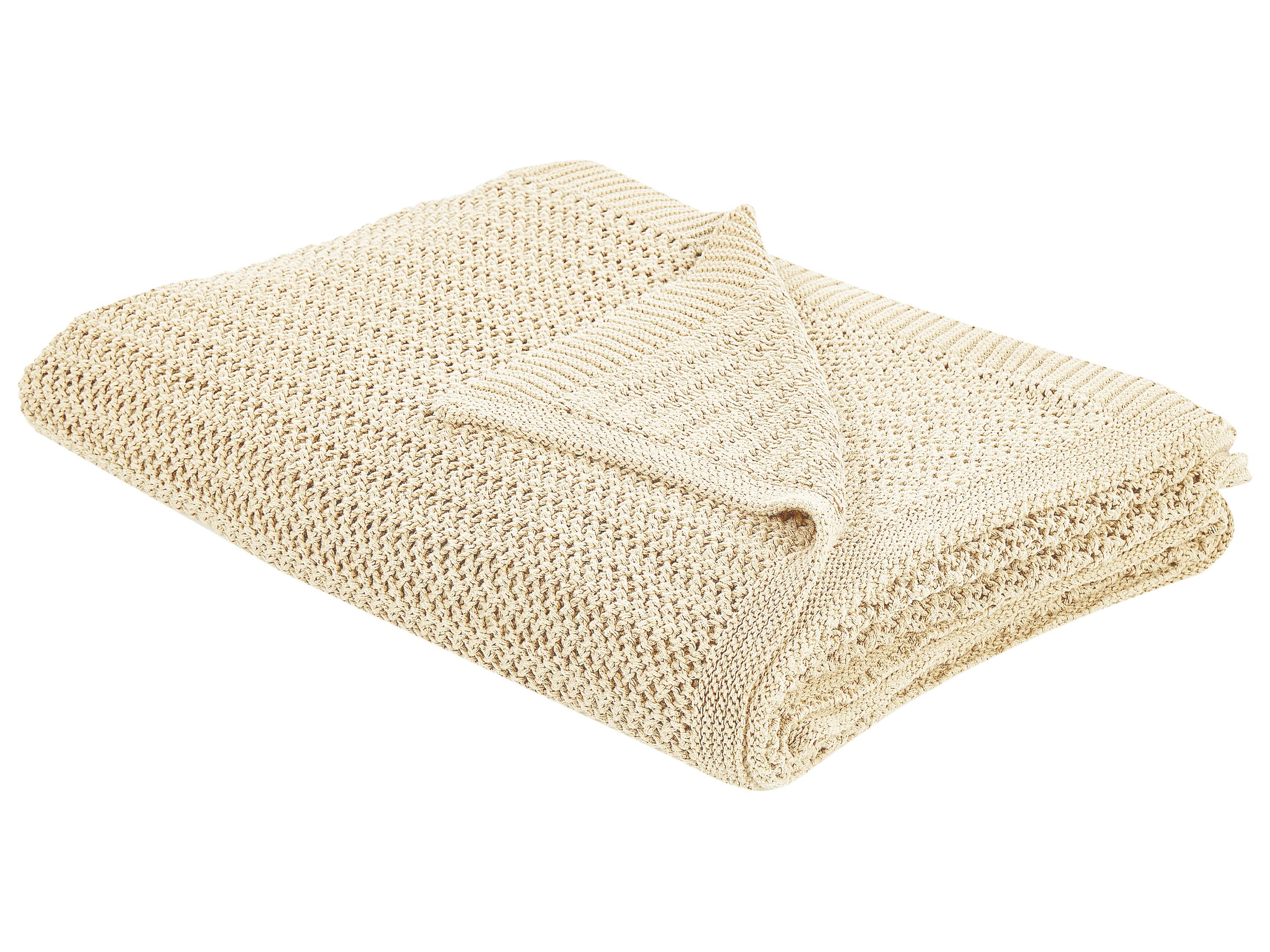 Bedspread ILEN Cotton 150 x 200 cm Beige - Gemini Interiors