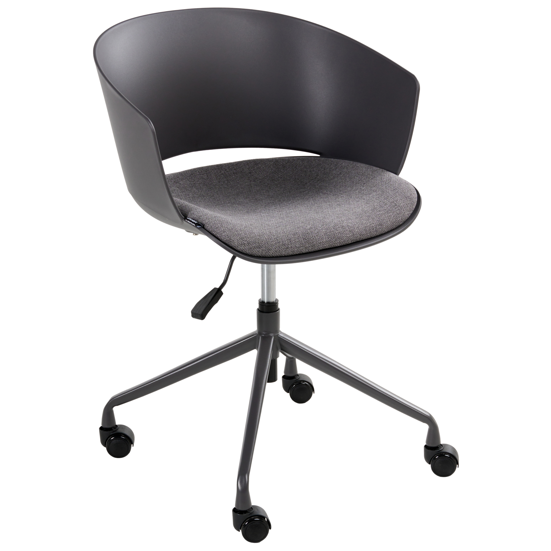 MARVIENNE Fabric Office Chair - Grey - Gemini Interiors