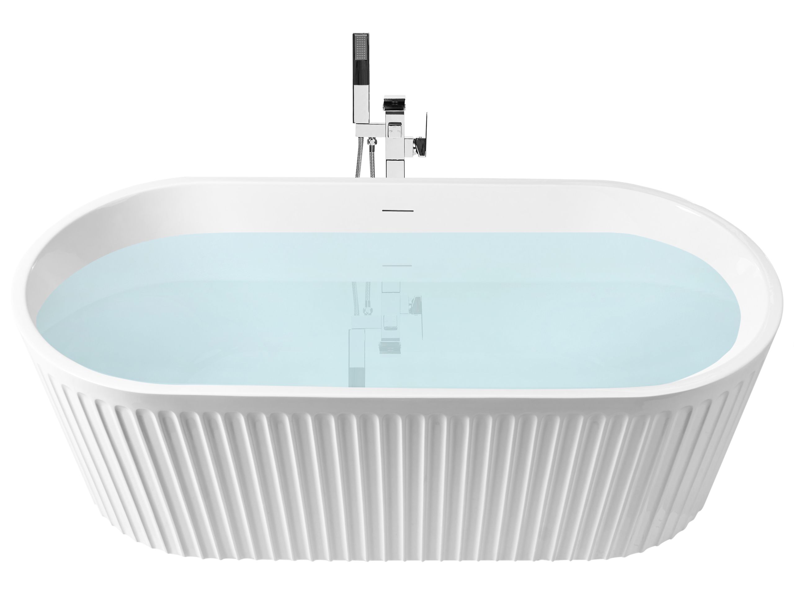 MORNWELL Freestanding Round Bathtub - White - Gemini Interiors