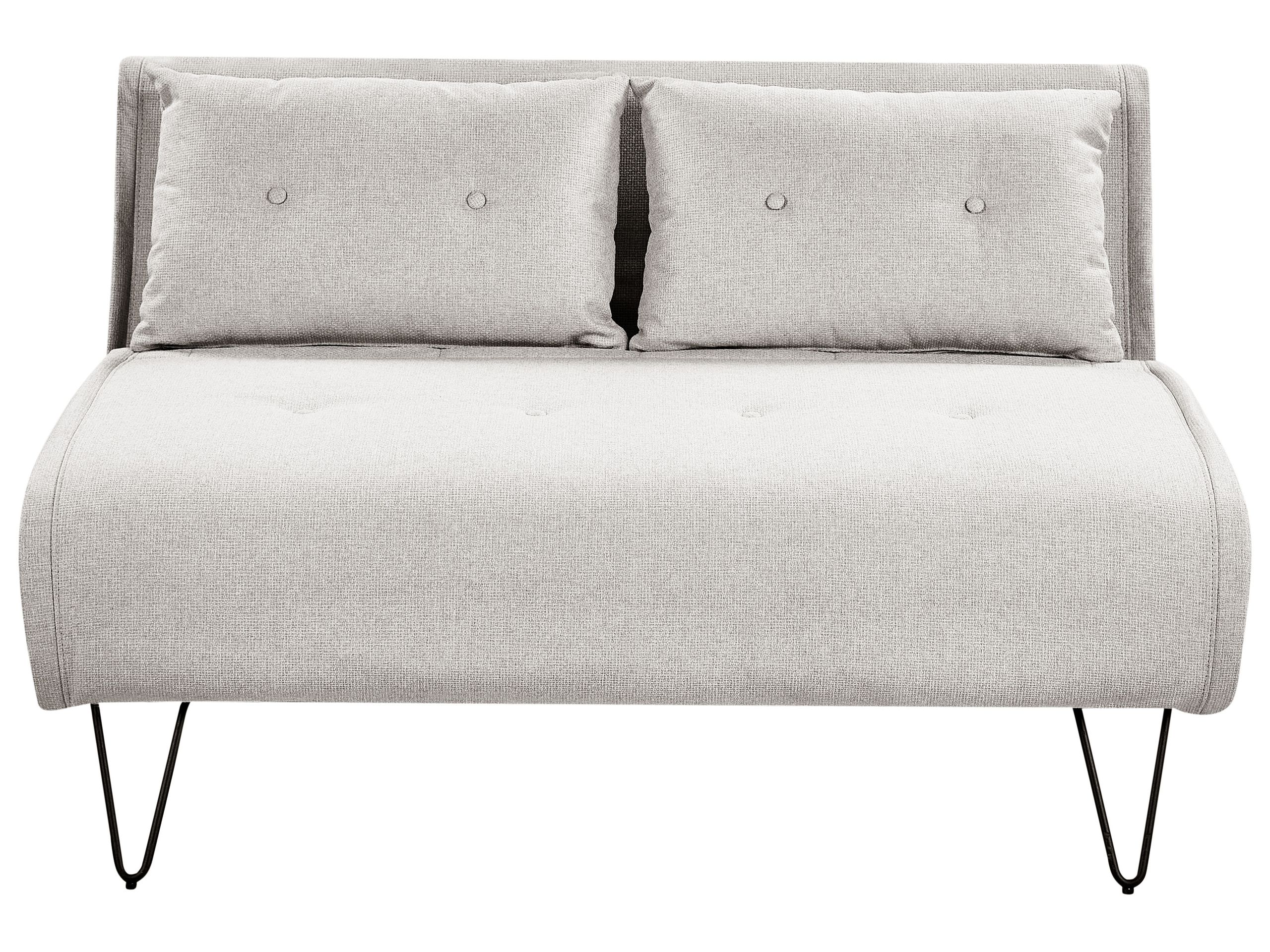 2 Seater Fabric Sofa Bed Light Grey VESTFOLD - Gemini Interiors