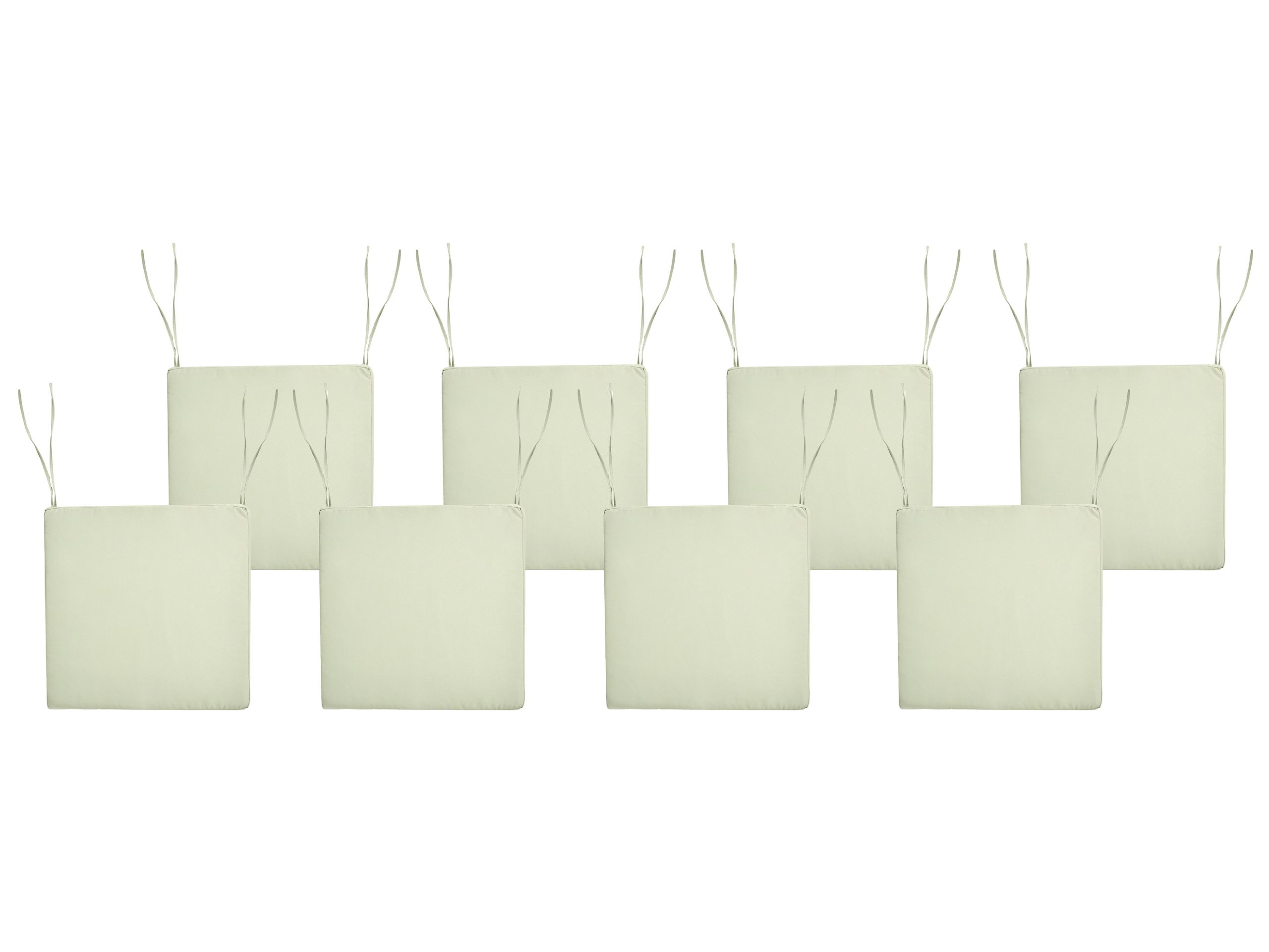 ARBOR Set of 8 Garden Chair Cushions - Light Green - Gemini Interiors