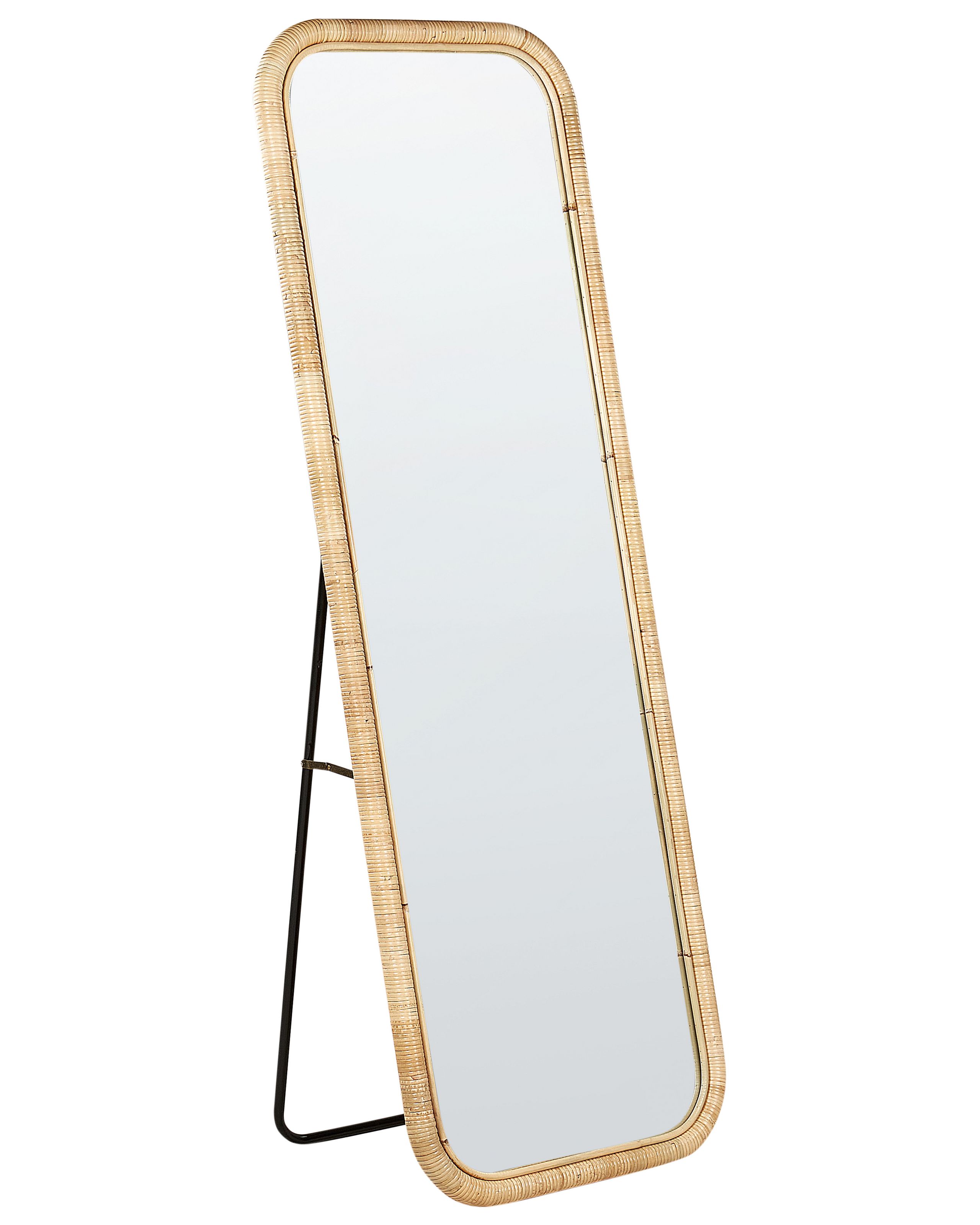 Standing Mirror MALANGE 150 cm Rattan Natural - Gemini Interiors