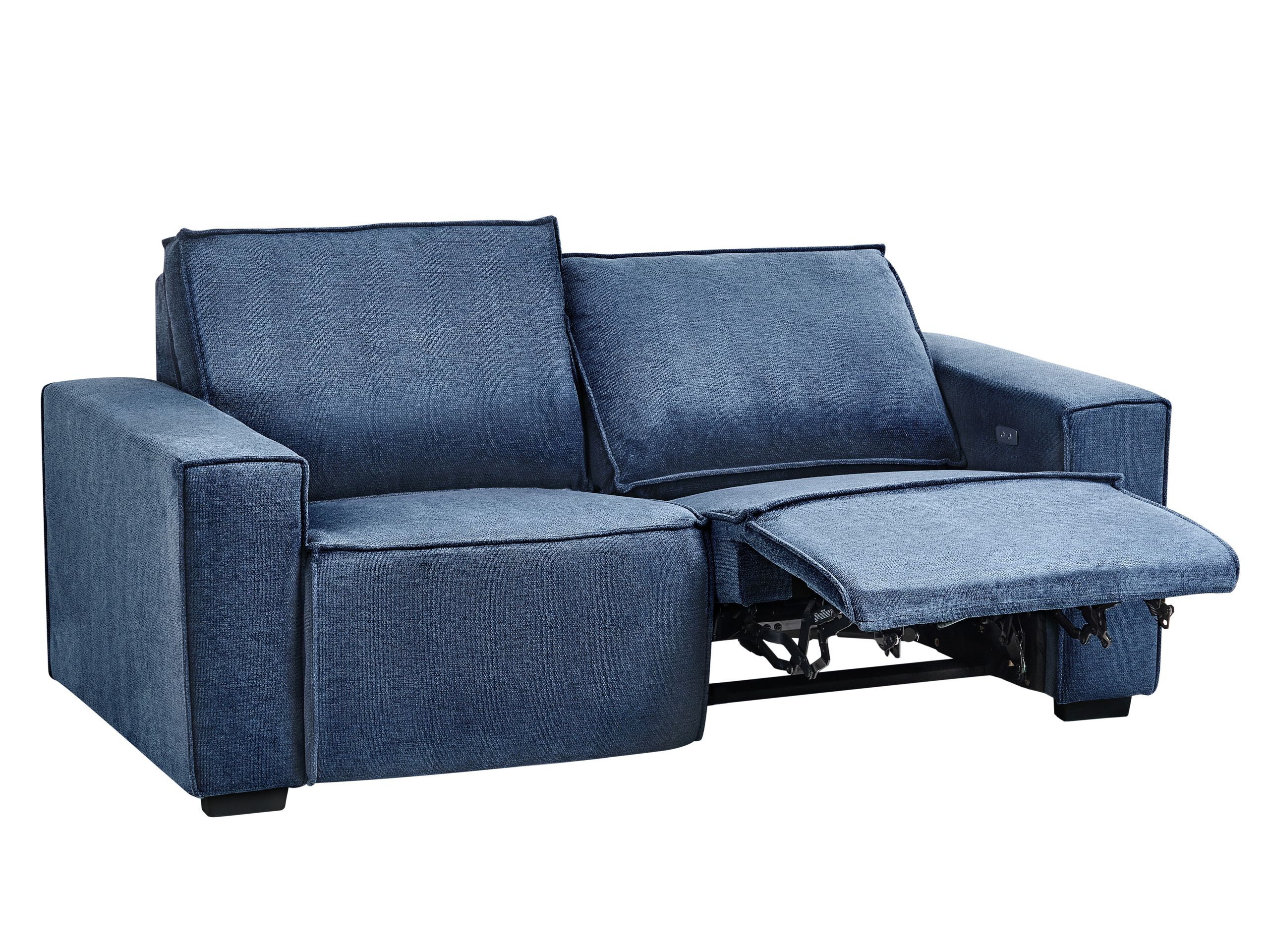 ORRELLON Fabric 2 Seater Sofa - Blue - Gemini Interiors