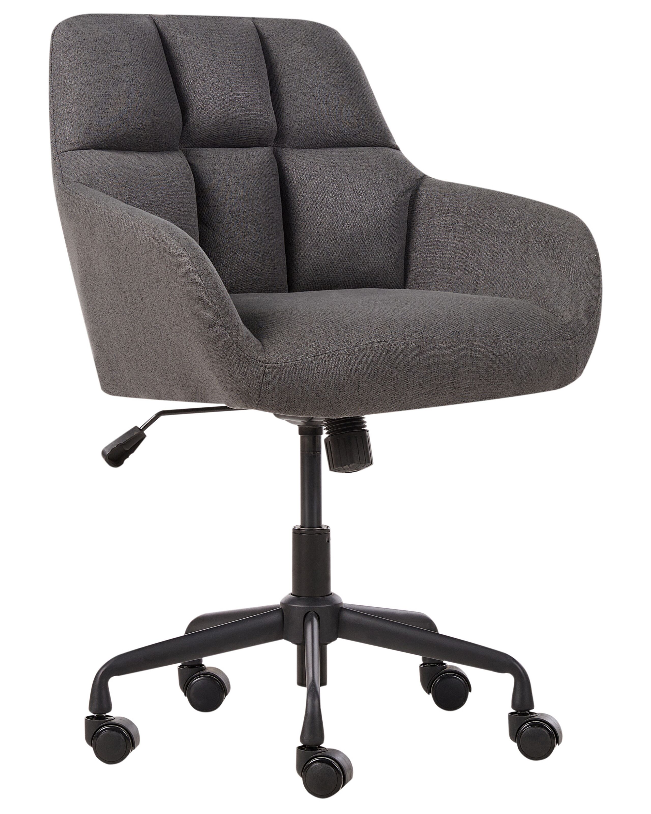 Fabric Office Chair Grey PALMDALE - Gemini Interiors