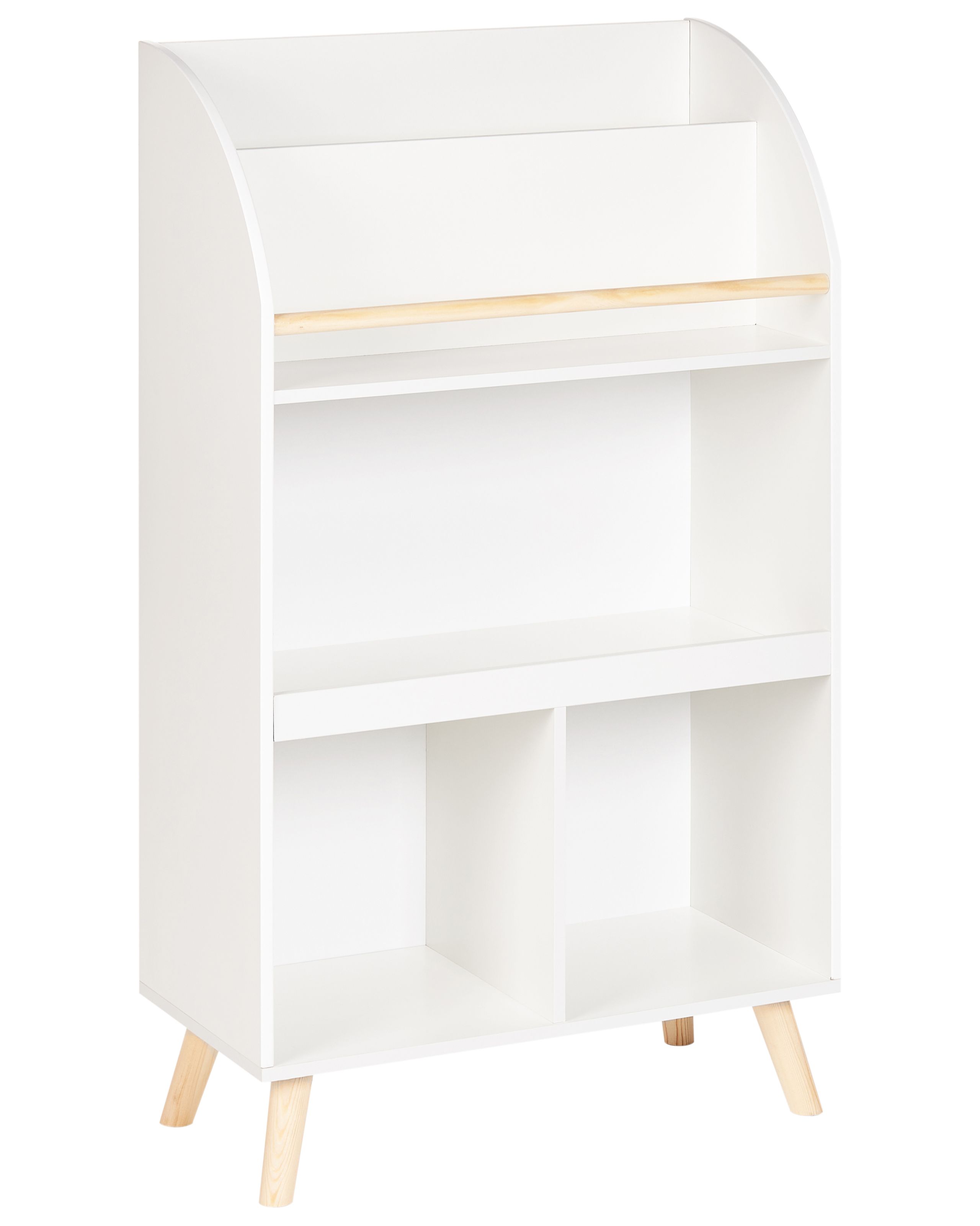 3 Tier Bookcase LILOET Engineered Wood 102 cm White - Gemini Interiors