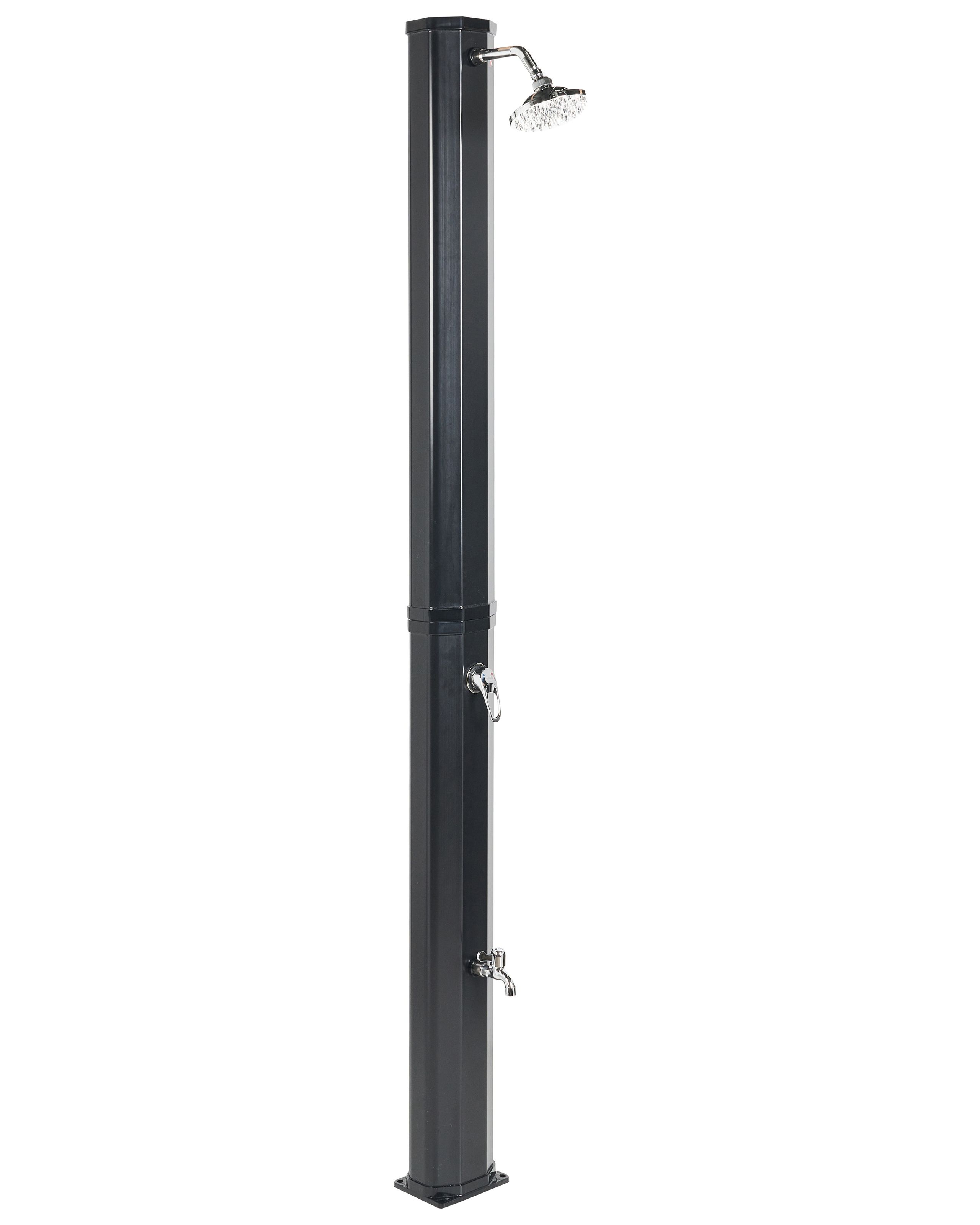 POTOCALMA Freestanding Outdoor Solar Shower Black - Gemini Interiors
