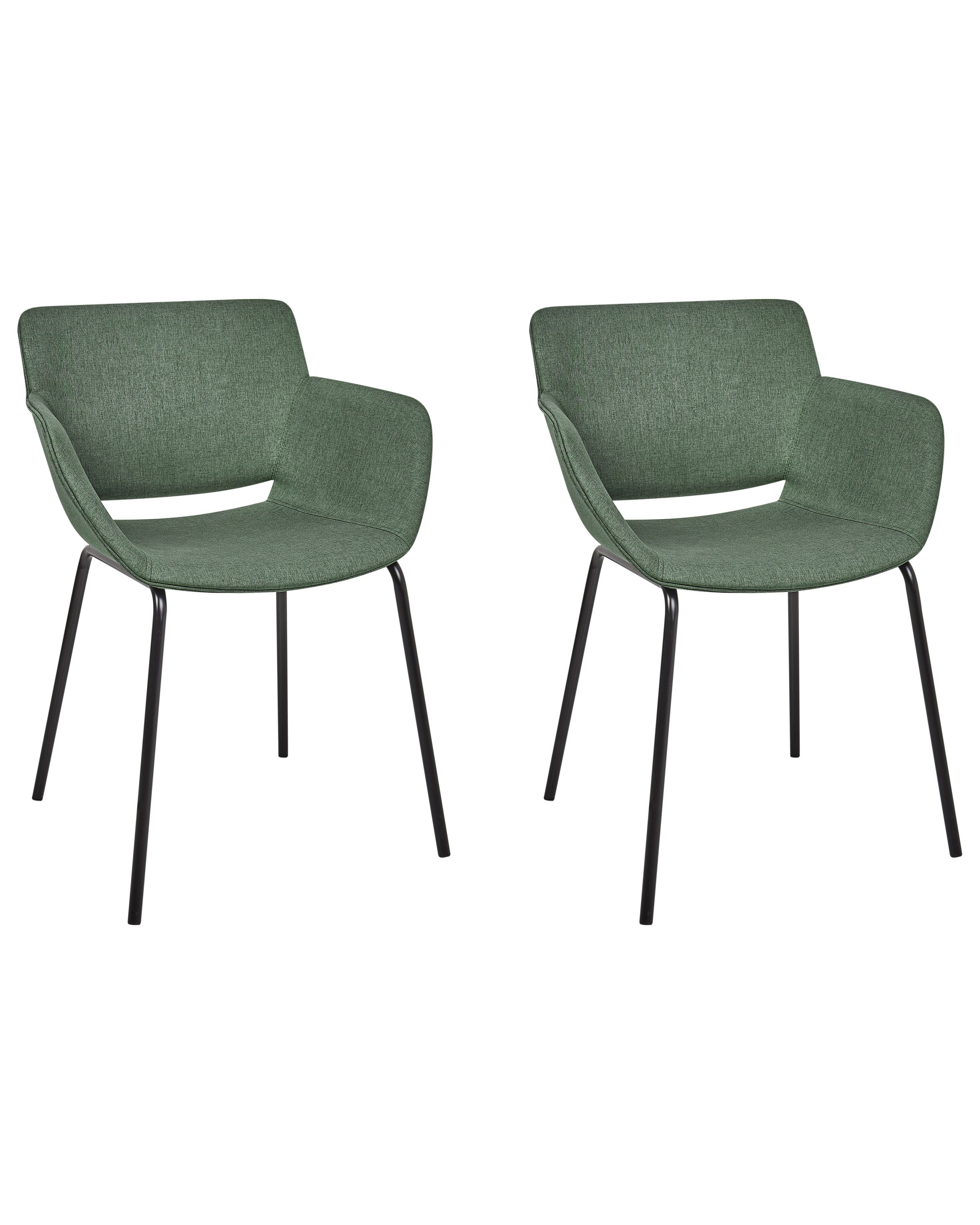 Set of 2 Dining Chairs AXTEL Green - Gemini Interiors