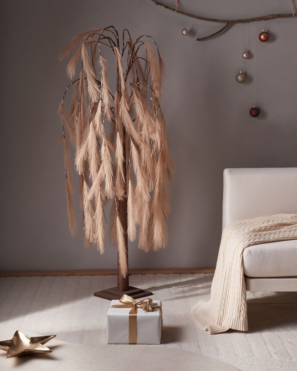 KOPASKON Artificial Christmas Tree LED Decorationl 160cm - Beige - Gemini Interiors