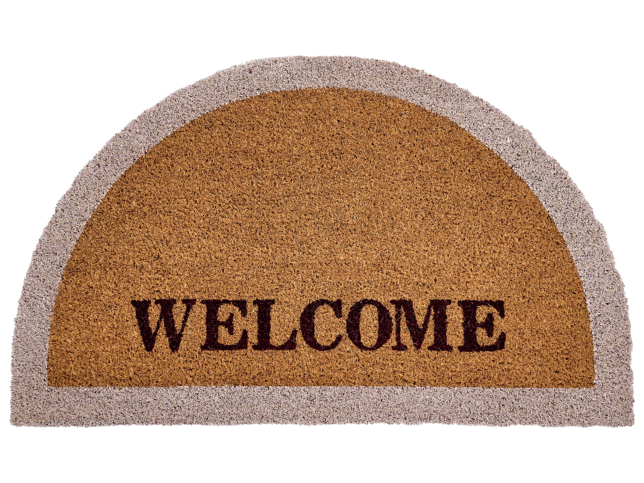 PEMBERLEIGH Text Coir Doormat - Natural - Gemini Interiors