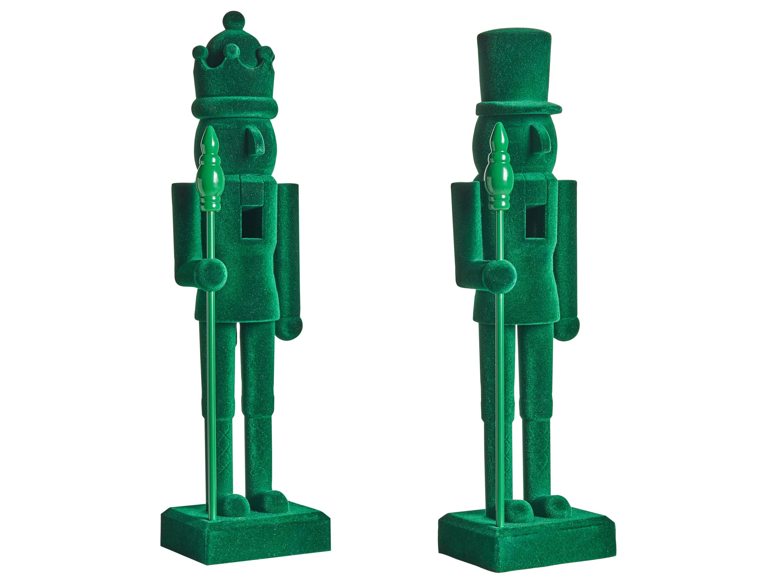 ELTHAMERE Set of 2 Figurines Nutcracker - Green - Gemini Interiors