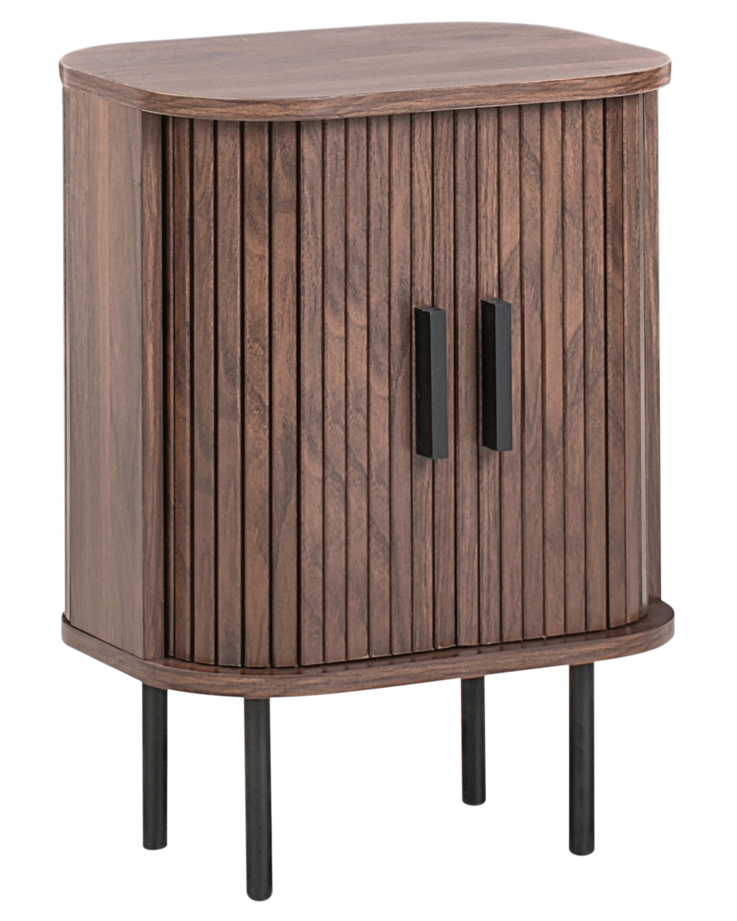 ASLIN Bedside Table - Dark Brown - Gemini Interiors