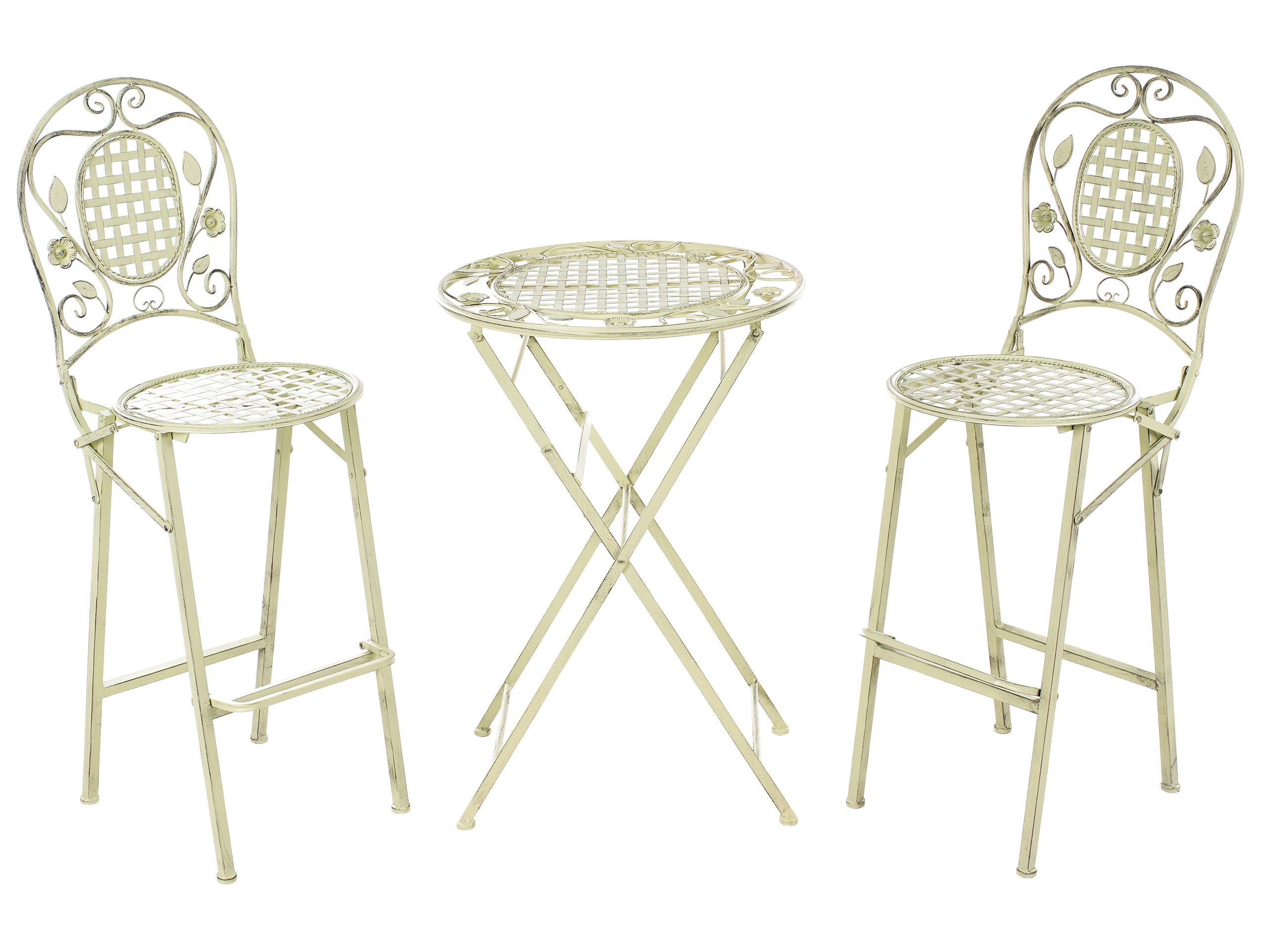 Garden Bar Set Folding BIVIO Metal Light Green - Gemini Interiors