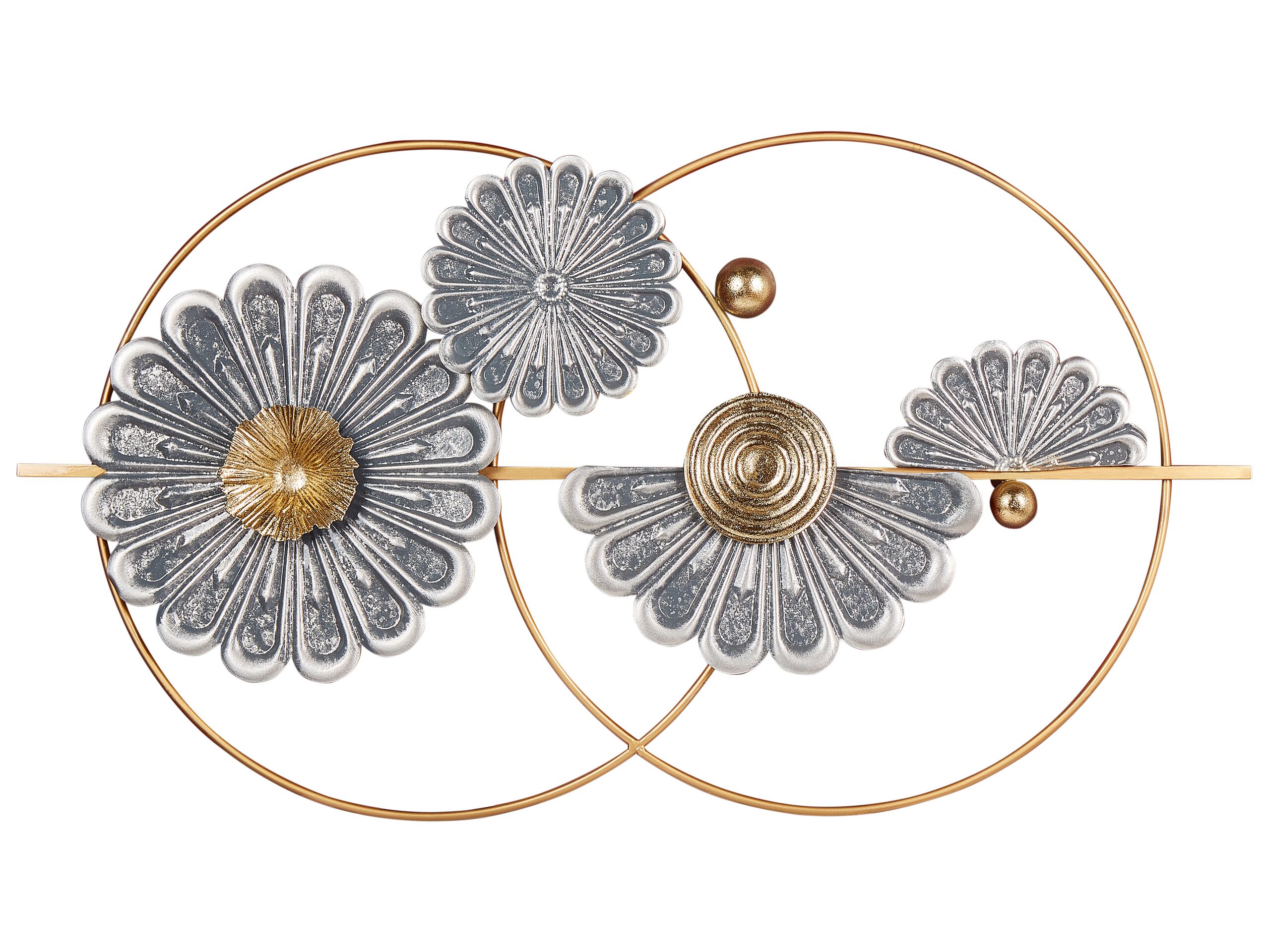 Wall Decor Flower PROMETHIUM Metal Gold 51 cm - Gemini Interiors
