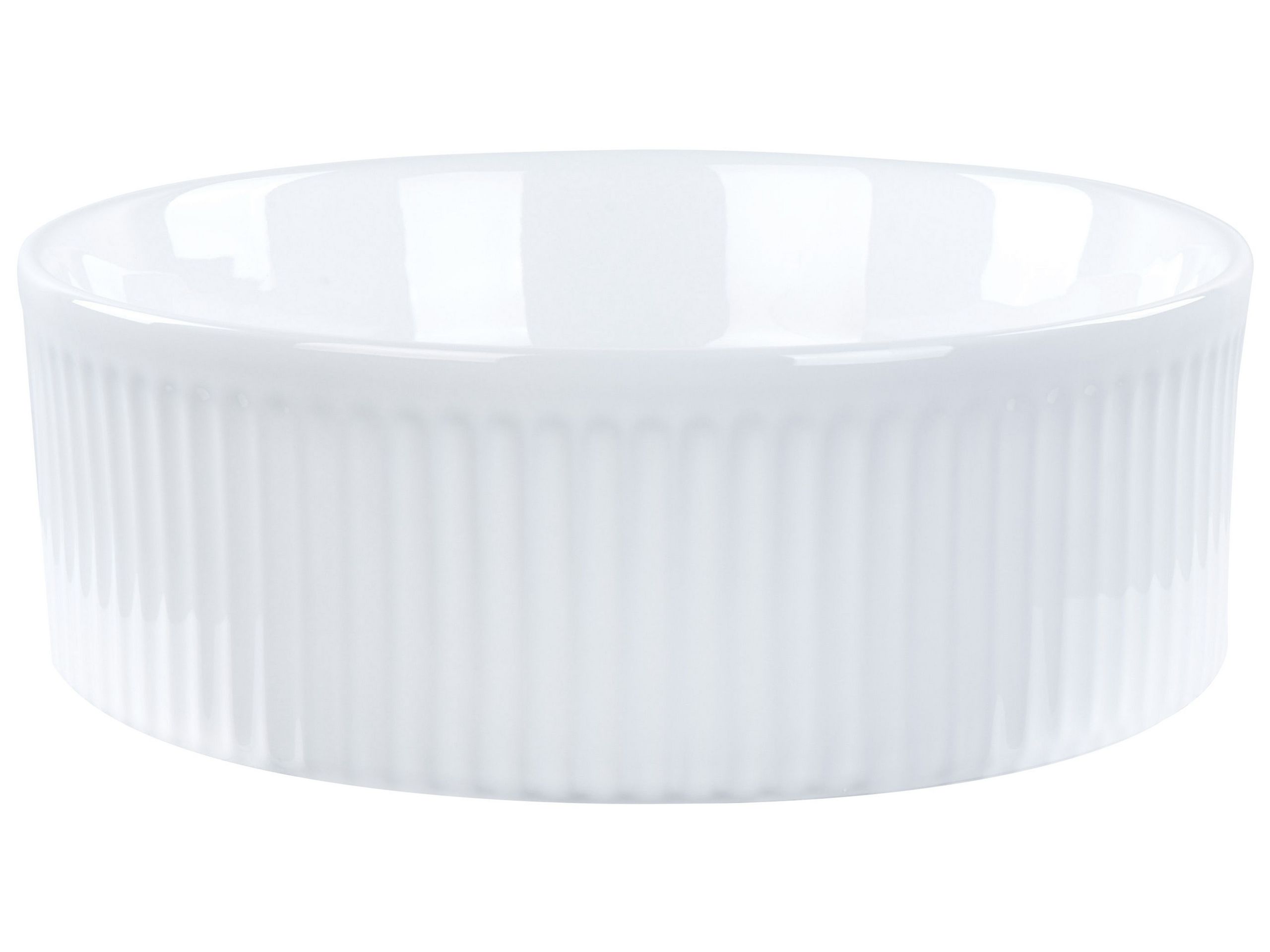 Ceramic Countertop Basin Diameter 370 mm White GELDO - Gemini Interiors