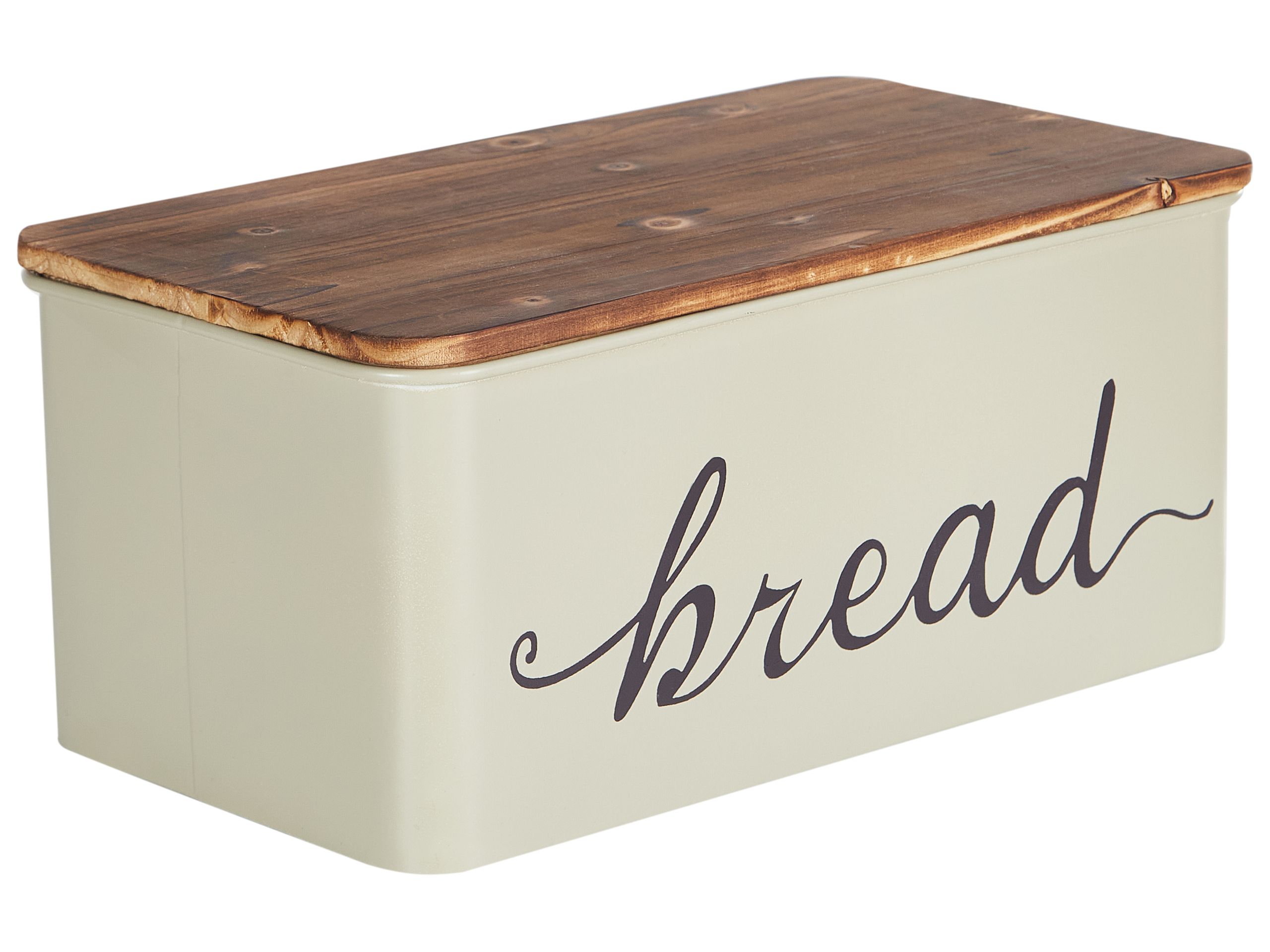 Metal Bread Box Beige GOURMANDISE - Gemini Interiors