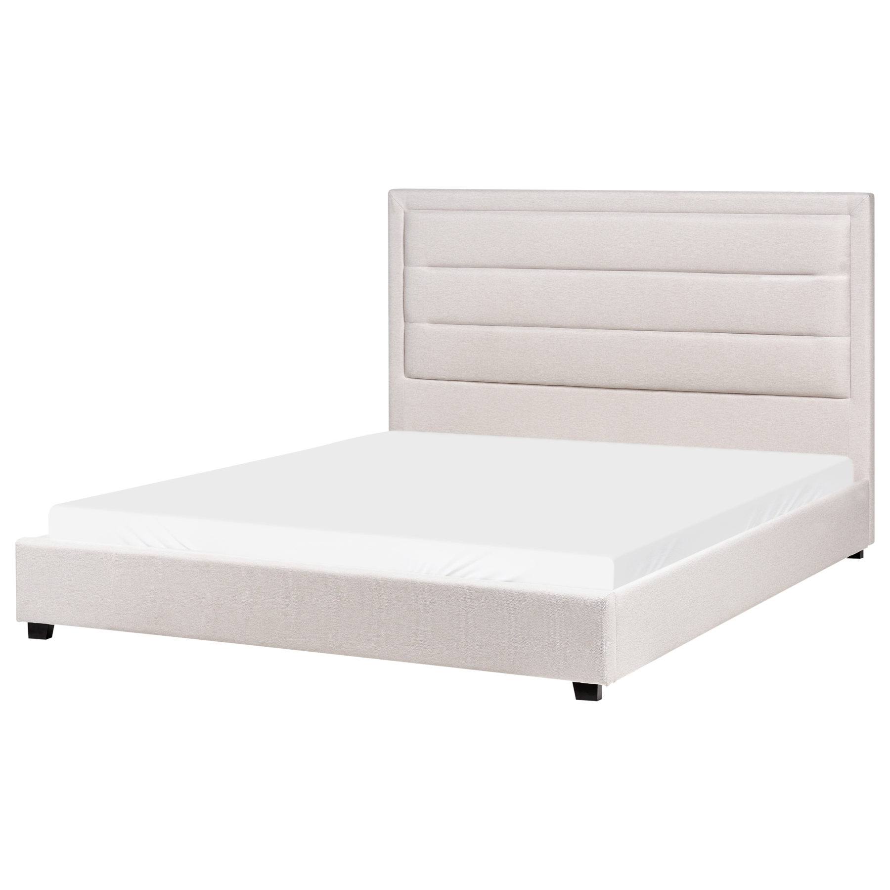 AURENNE Kingsize Fabric Waterbed - Light Beige - Gemini Interiors