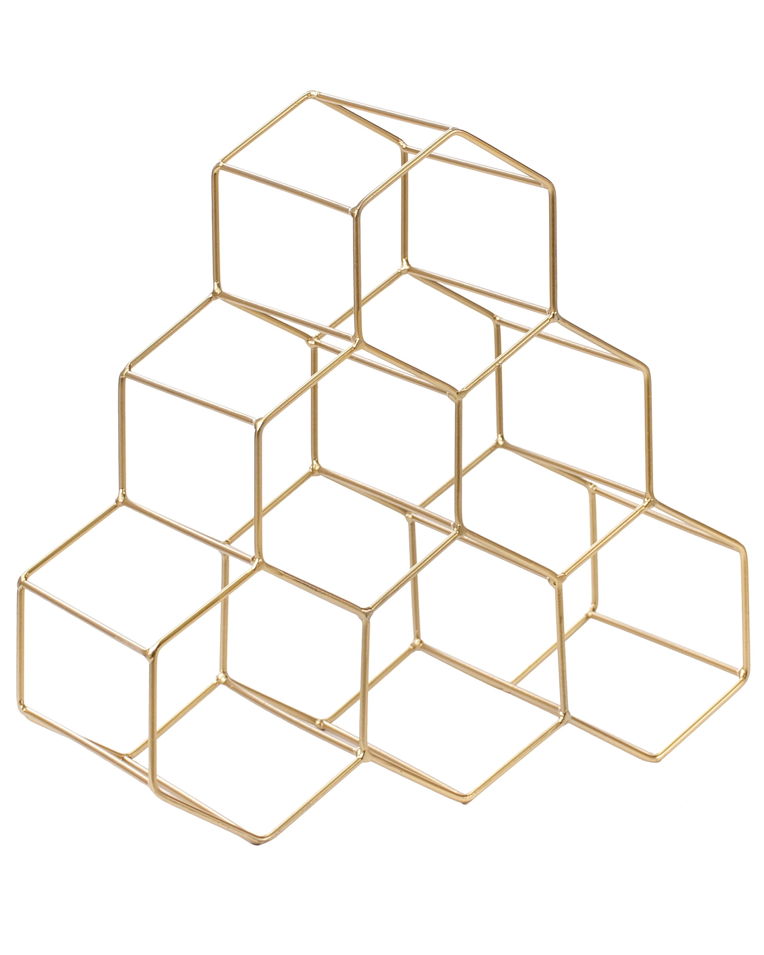 AINSMERE Wine Rack Metal - Gold - Gemini Interiors