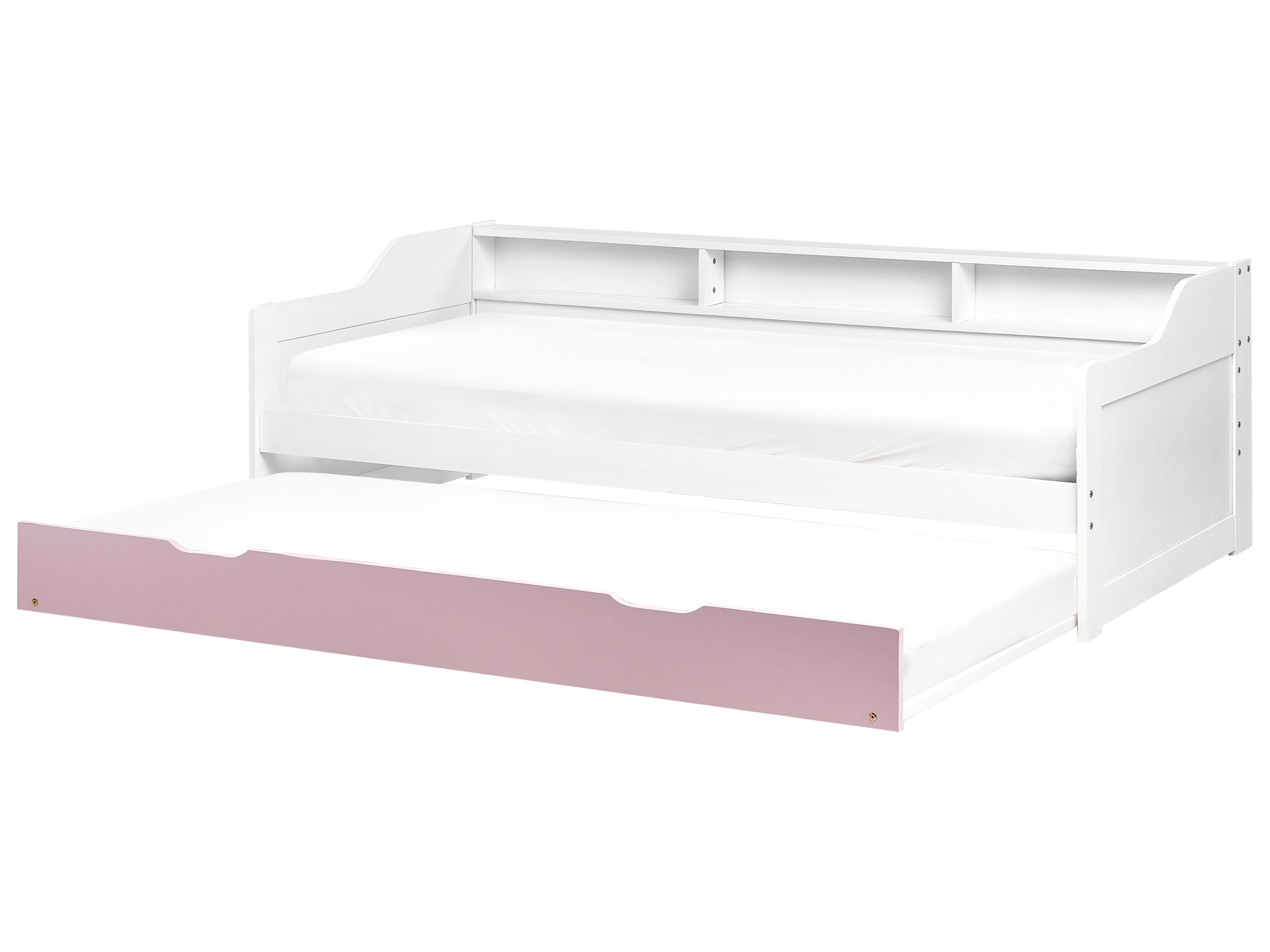 DEERN Trundle Bed Pine Wood 90 x 200 cm (EU Single) Pink - Gemini Interiors