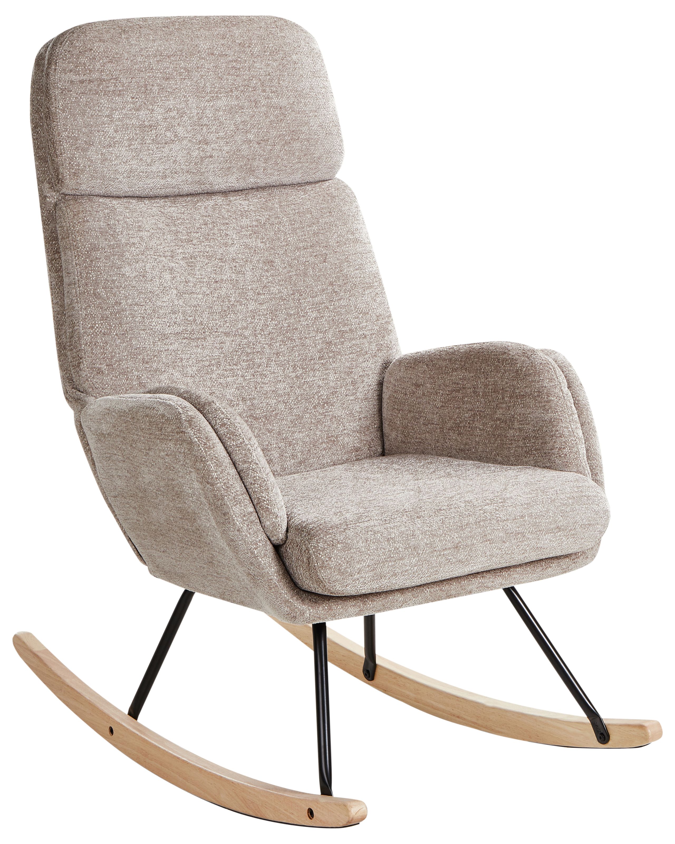 EVKLIA Rocking Chair Fabric Taupe - Gemini Interiors
