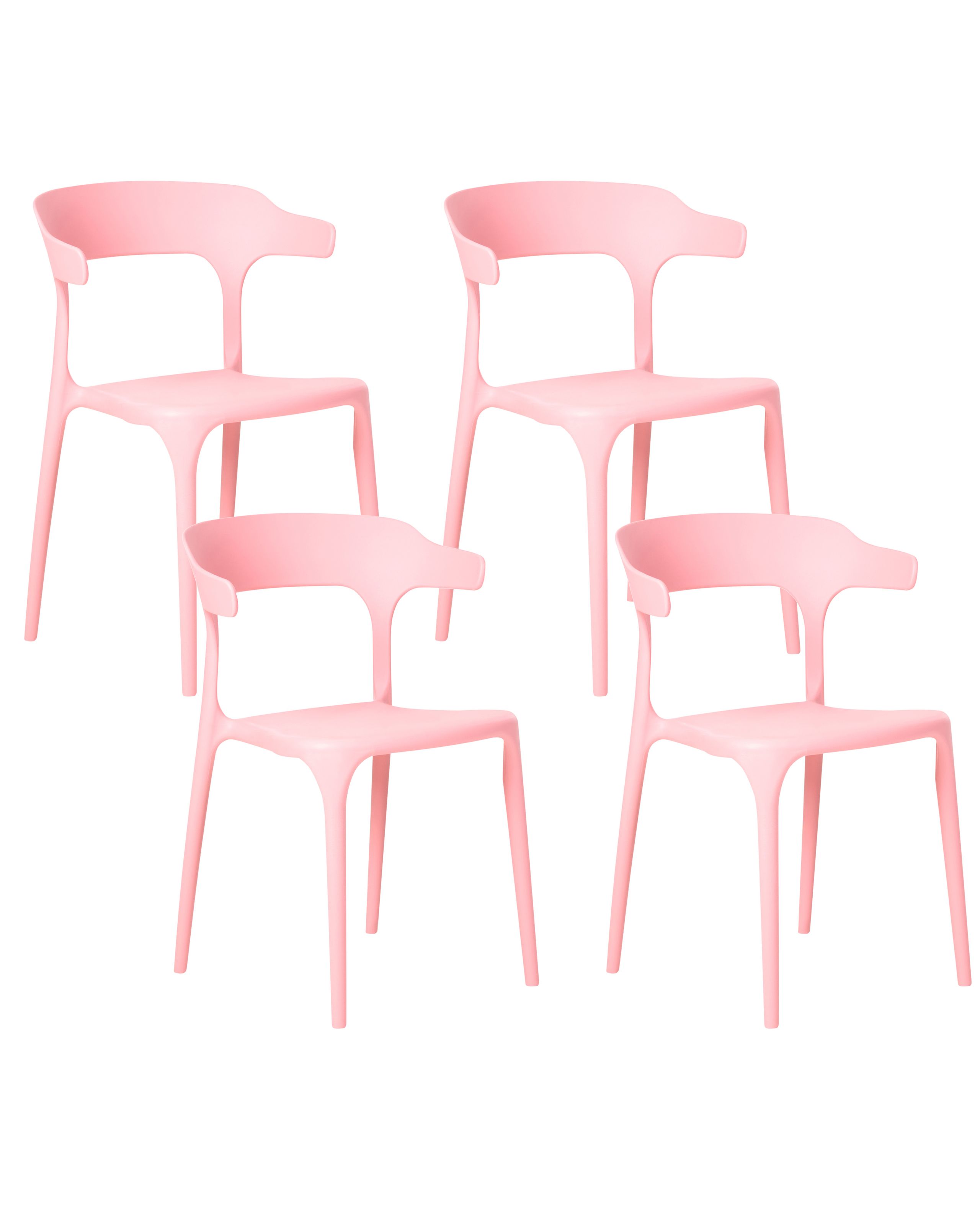 BUBGIO Set of 4 Garden Chairs Pink - Gemini Interiors