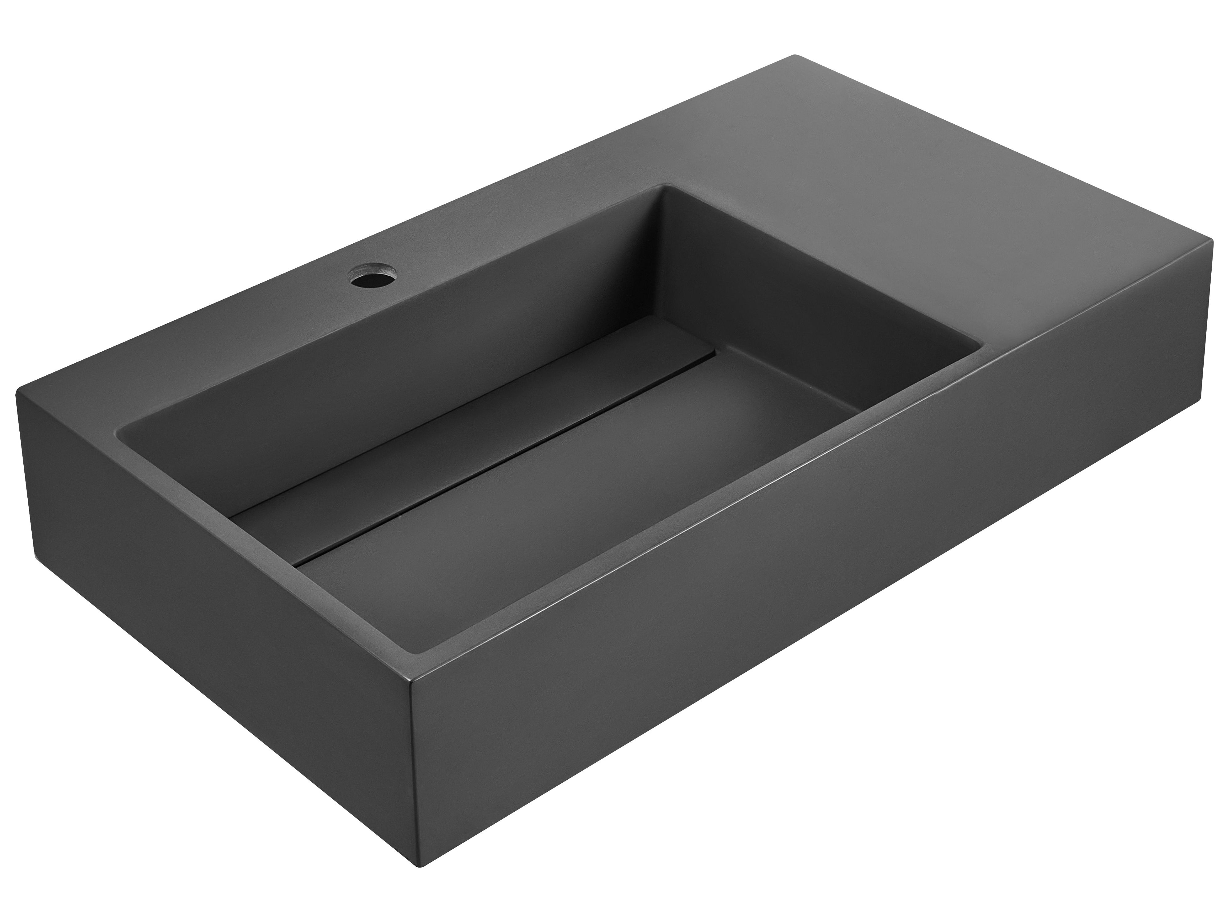 CCSUO Wall Hung Basin 750 x 430 mm Black - Gemini Interiors